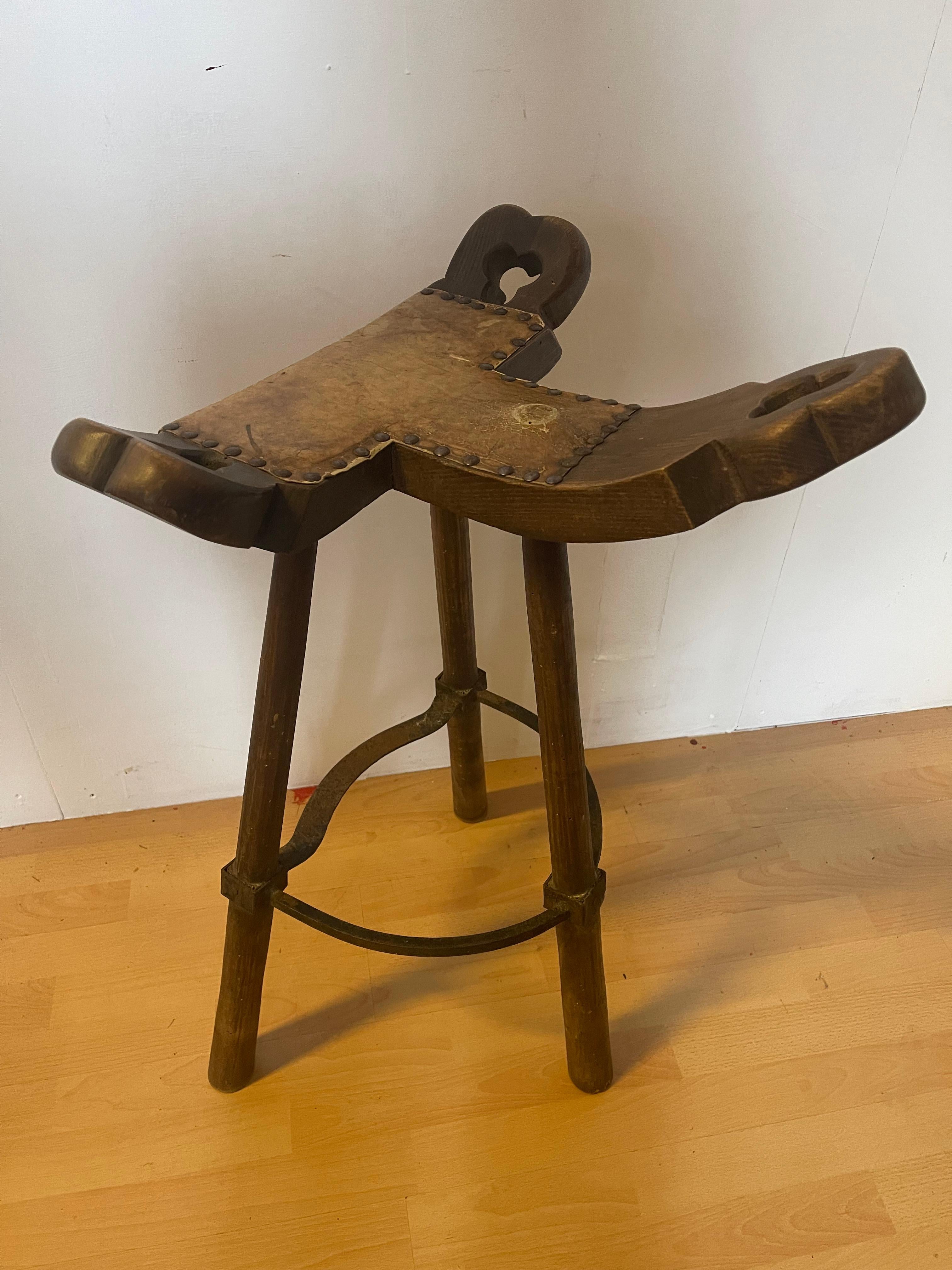 Mid-20th Century Brutalist bar stools Mid-Century 1950s For Sale