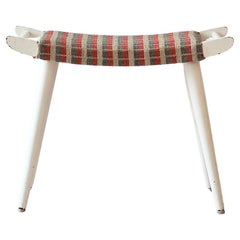 Vintage bemalter Holzhocker