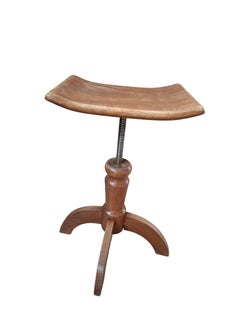 Taburete Vintage Tornillo - 1970s Haya maciza