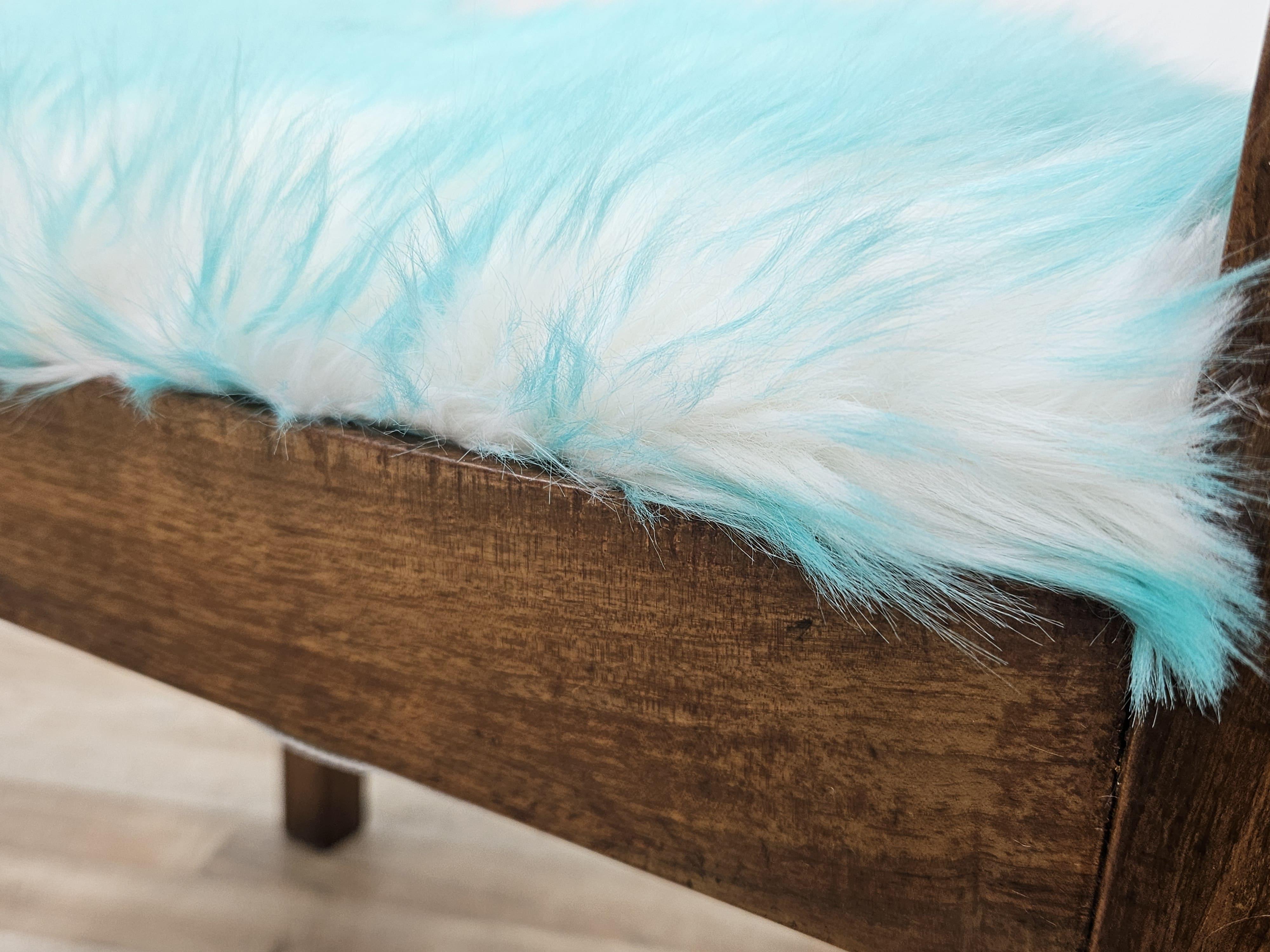 Tabouret Art Déco en noyer tapissé 20ème siècle en fourrure en vente 4