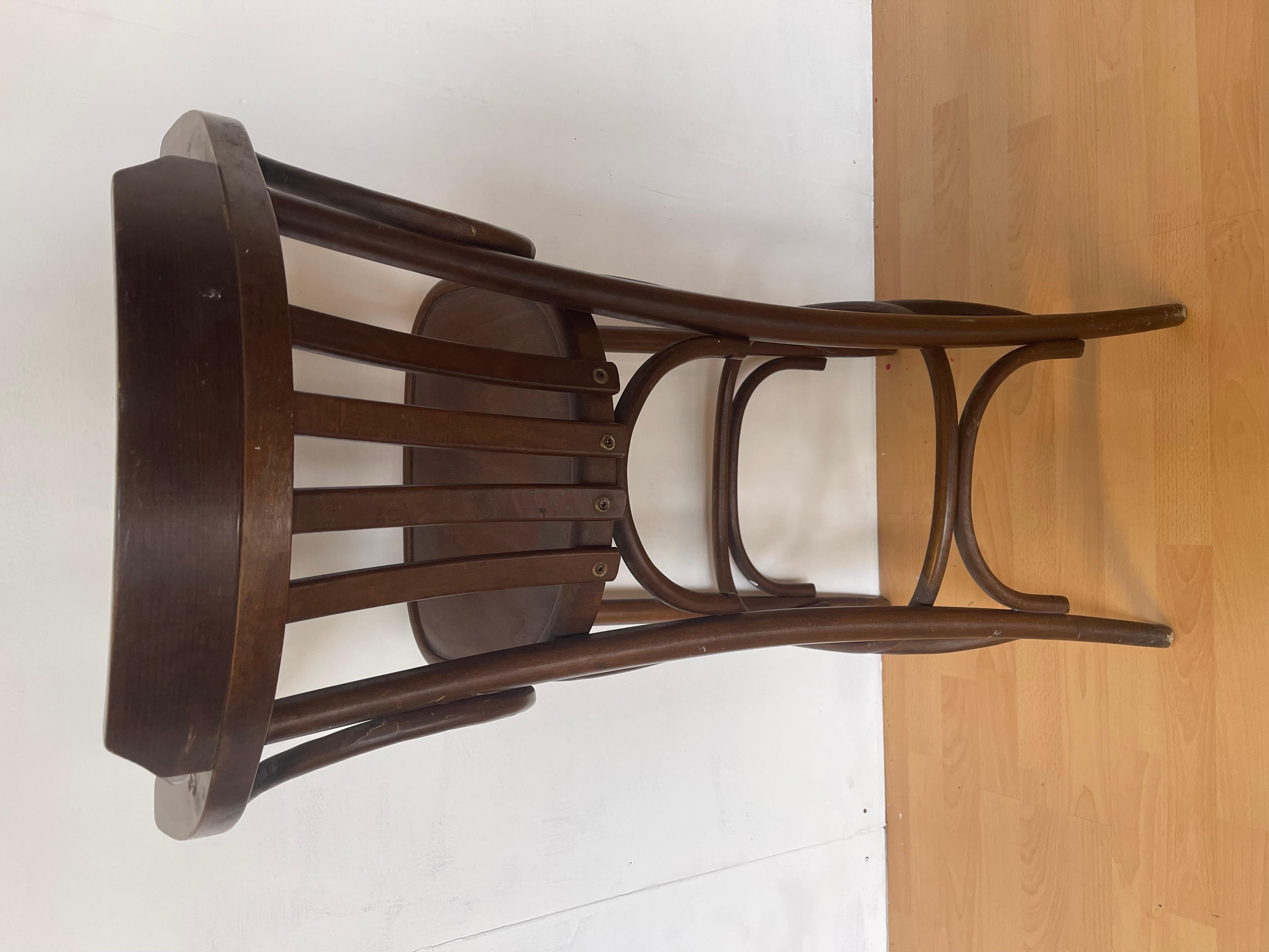 Wood Vintage 1960s wooden bistro stool For Sale