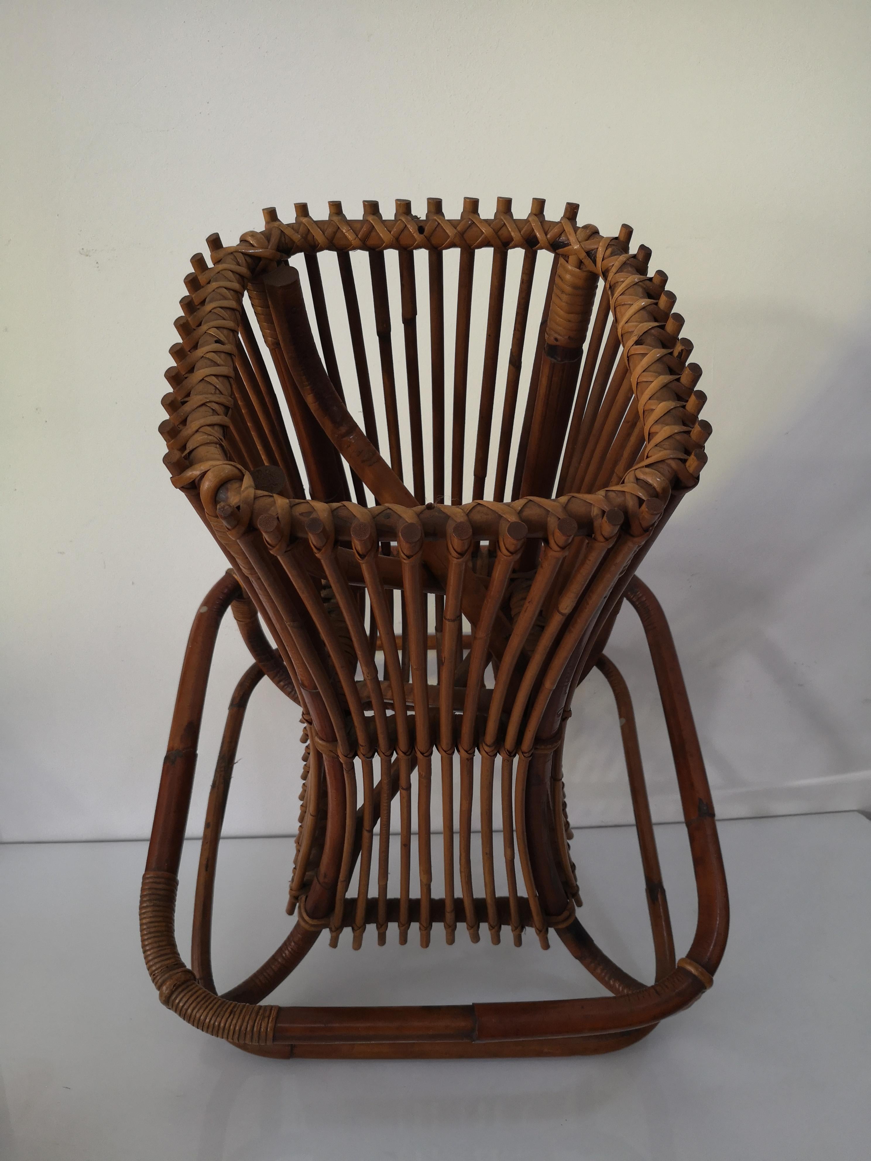 Rattan Bar Stool  sixties For Sale 1