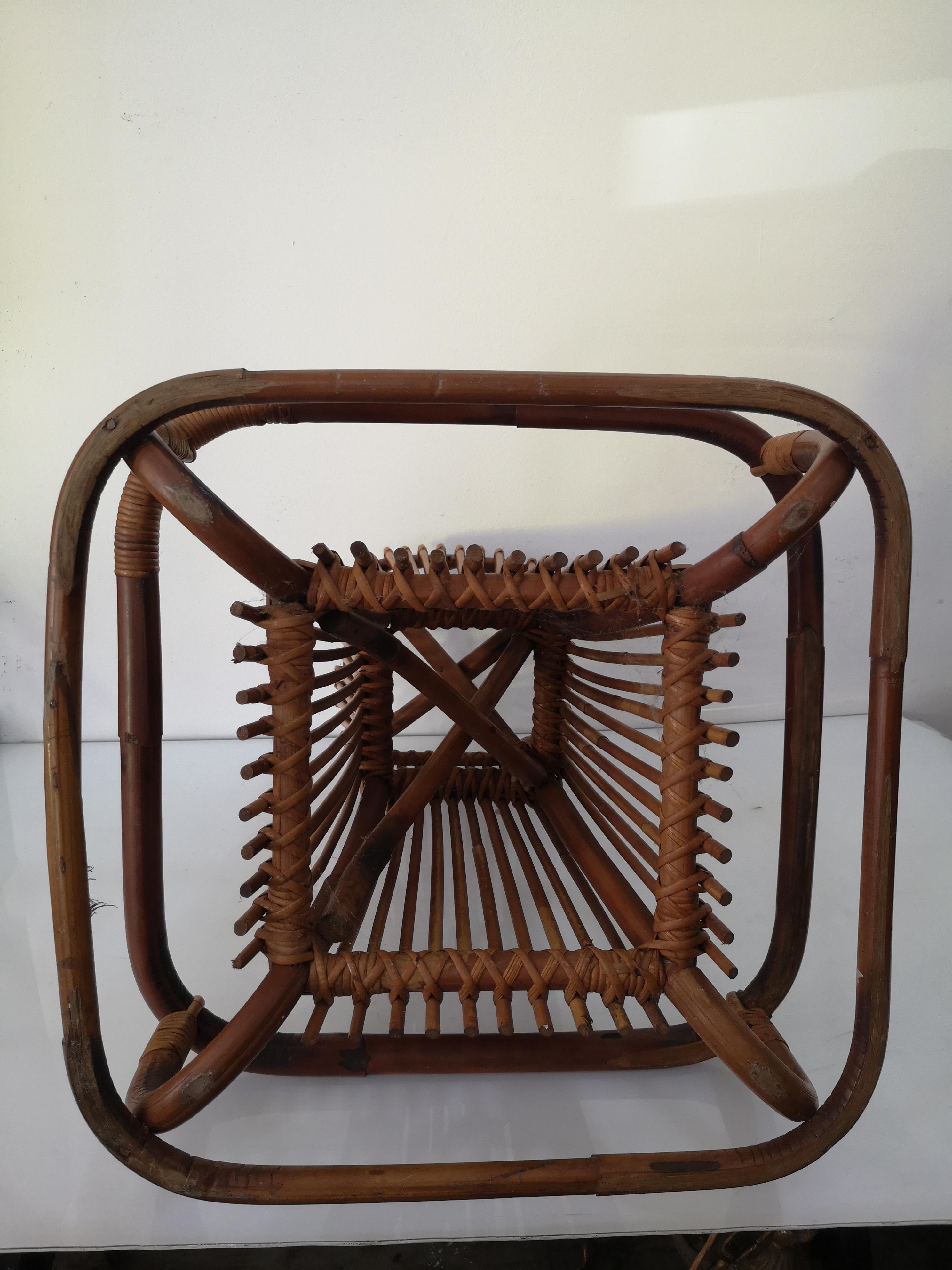 Rattan Bar Stool  sixties For Sale 3