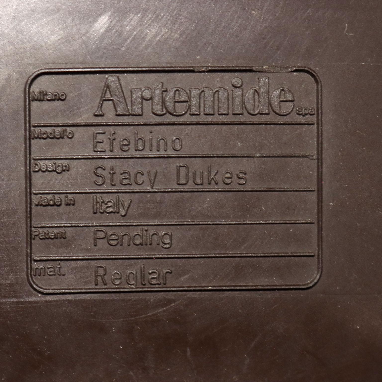 'Efebino' stool by Stacy Dukes for Artemide For Sale 1