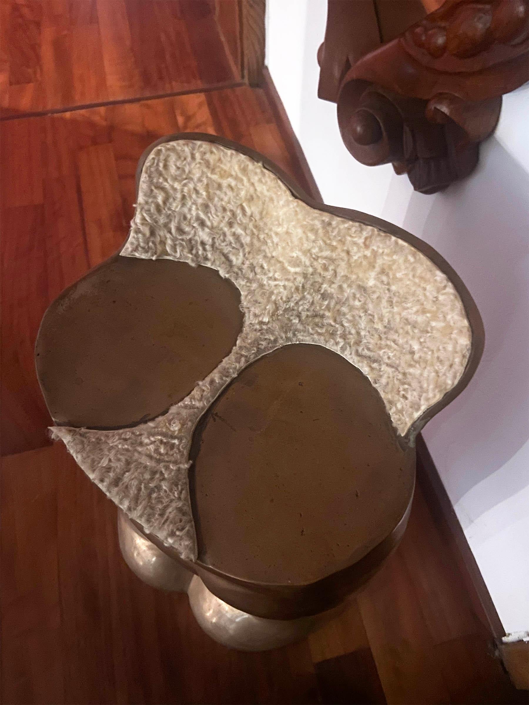 Bronze Tabouret Fausto produit par Simon International édition Ultramobile, 1973 en vente