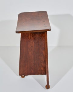 Oak tree wood stool 1930s, Italy.