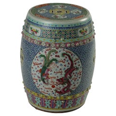 Antique Sgabello in Porcellana Cina Fine XIX Secolo