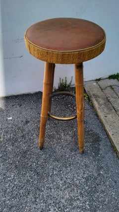 Sgabello Mid-Century Modern Bambu