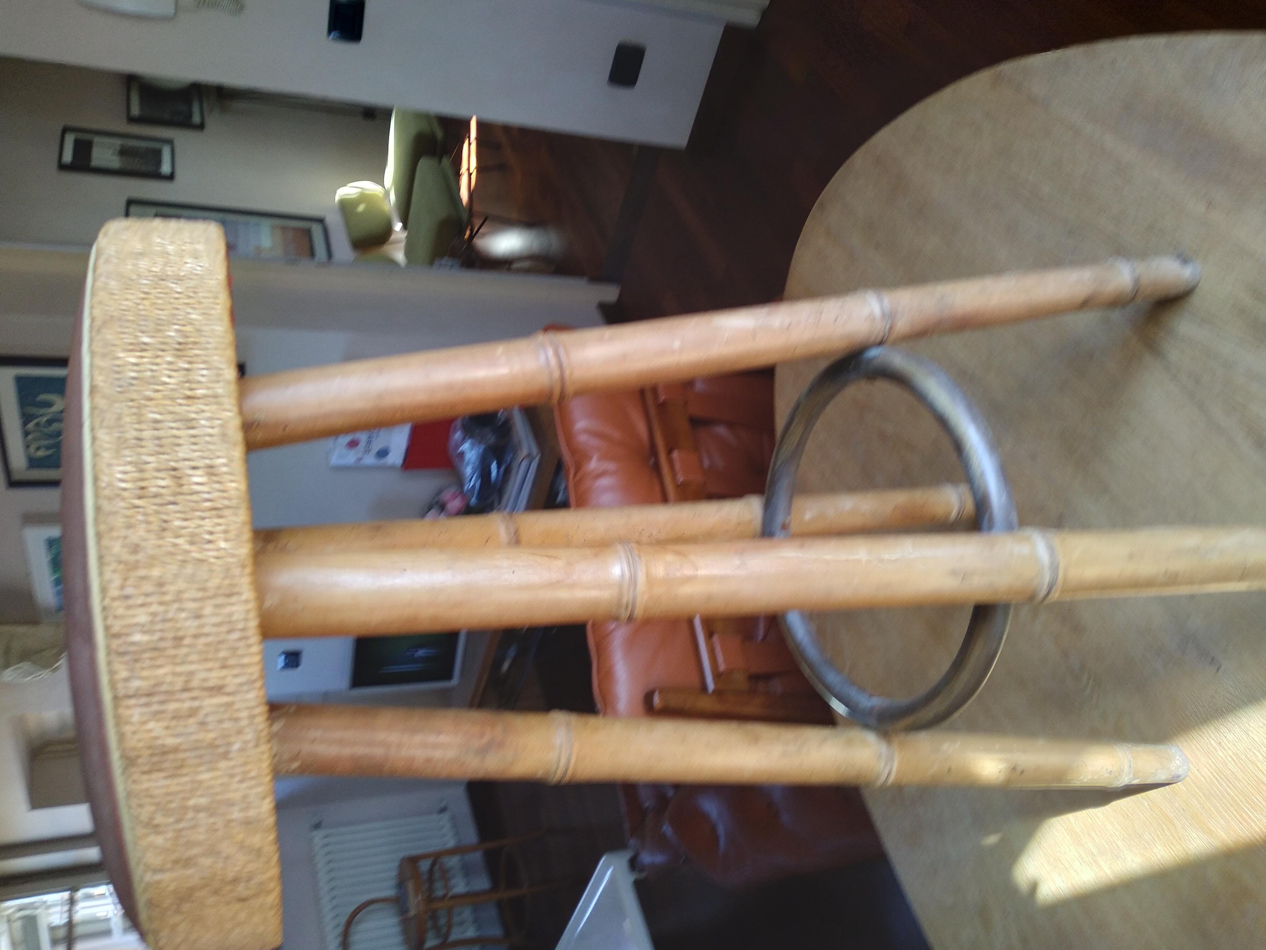Mid-Century Modern Bambu Stool  For Sale 2