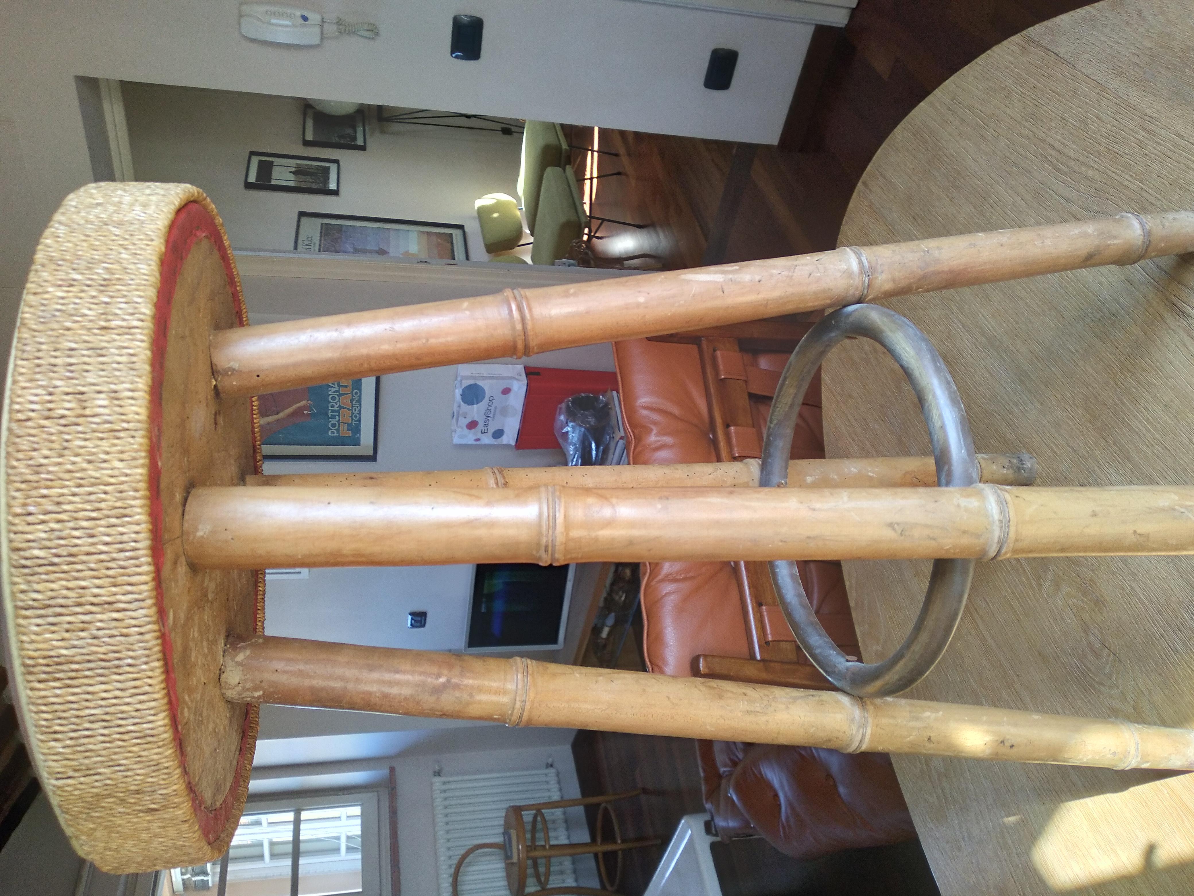 Mid-Century Modern Bambu Stool  For Sale 3
