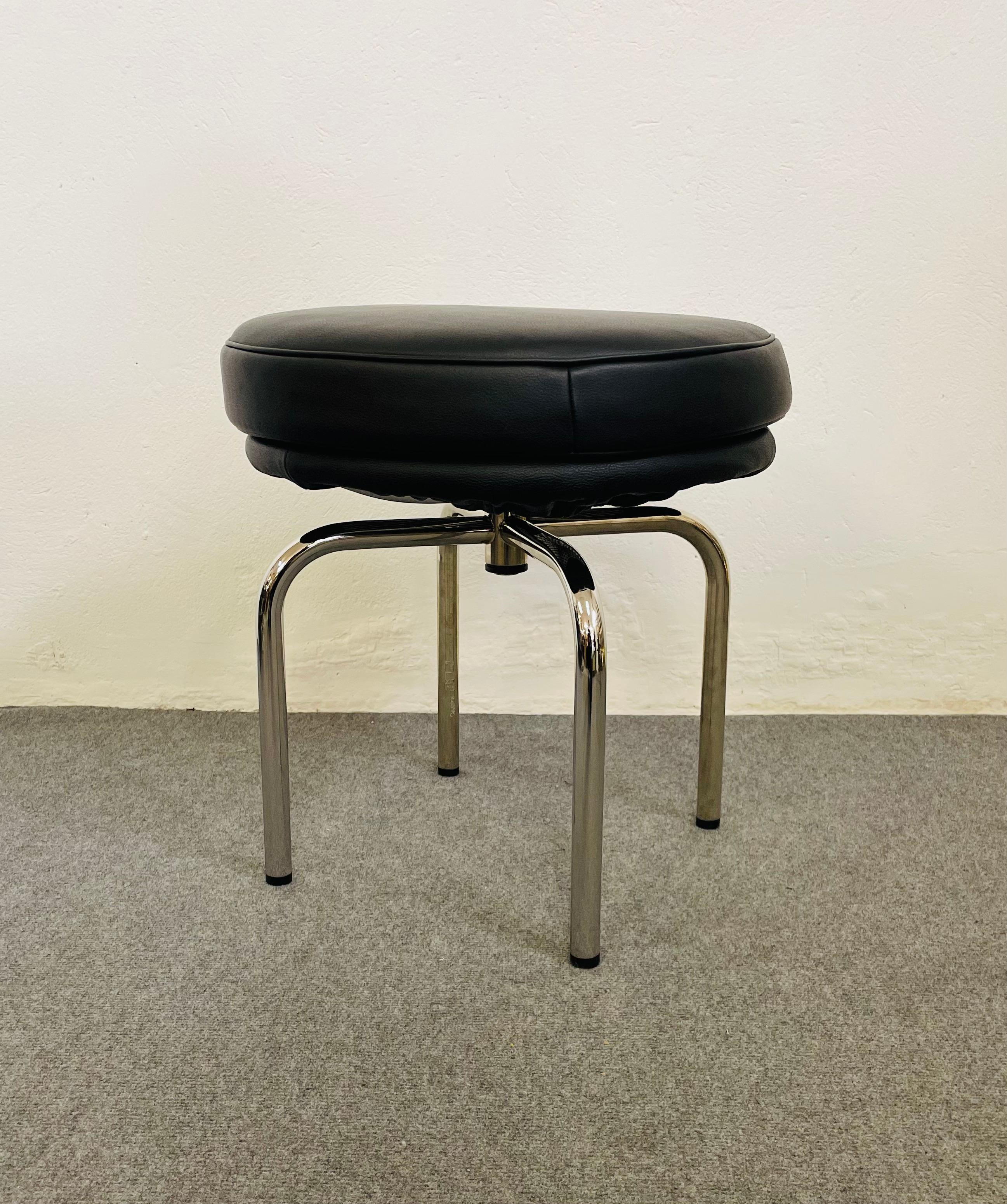Mid-Century Modern LC8 model stool, Charlotte Perriand, Le Corbusier for Cassina For Sale