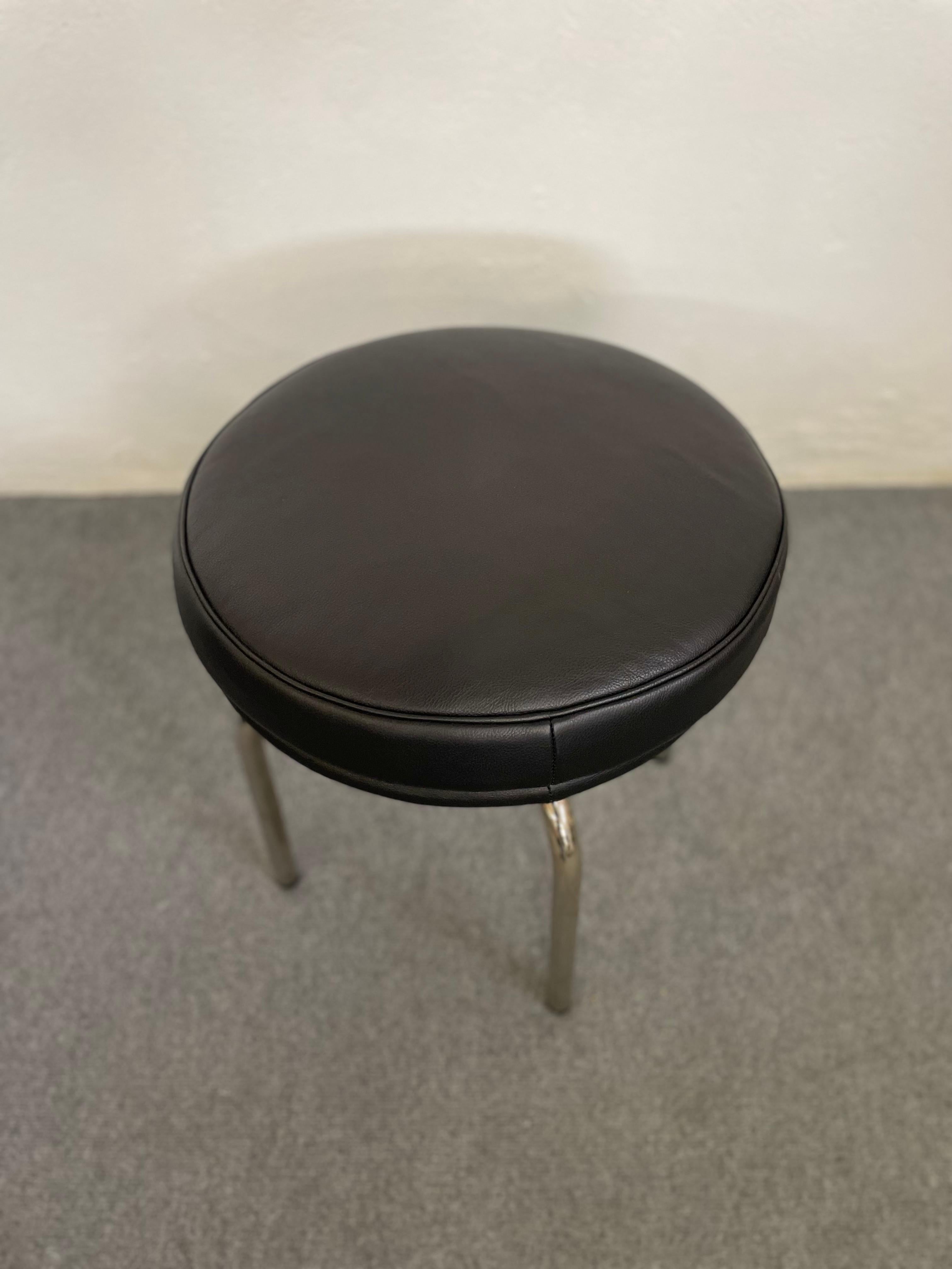 Contemporary LC8 model stool, Charlotte Perriand, Le Corbusier for Cassina For Sale