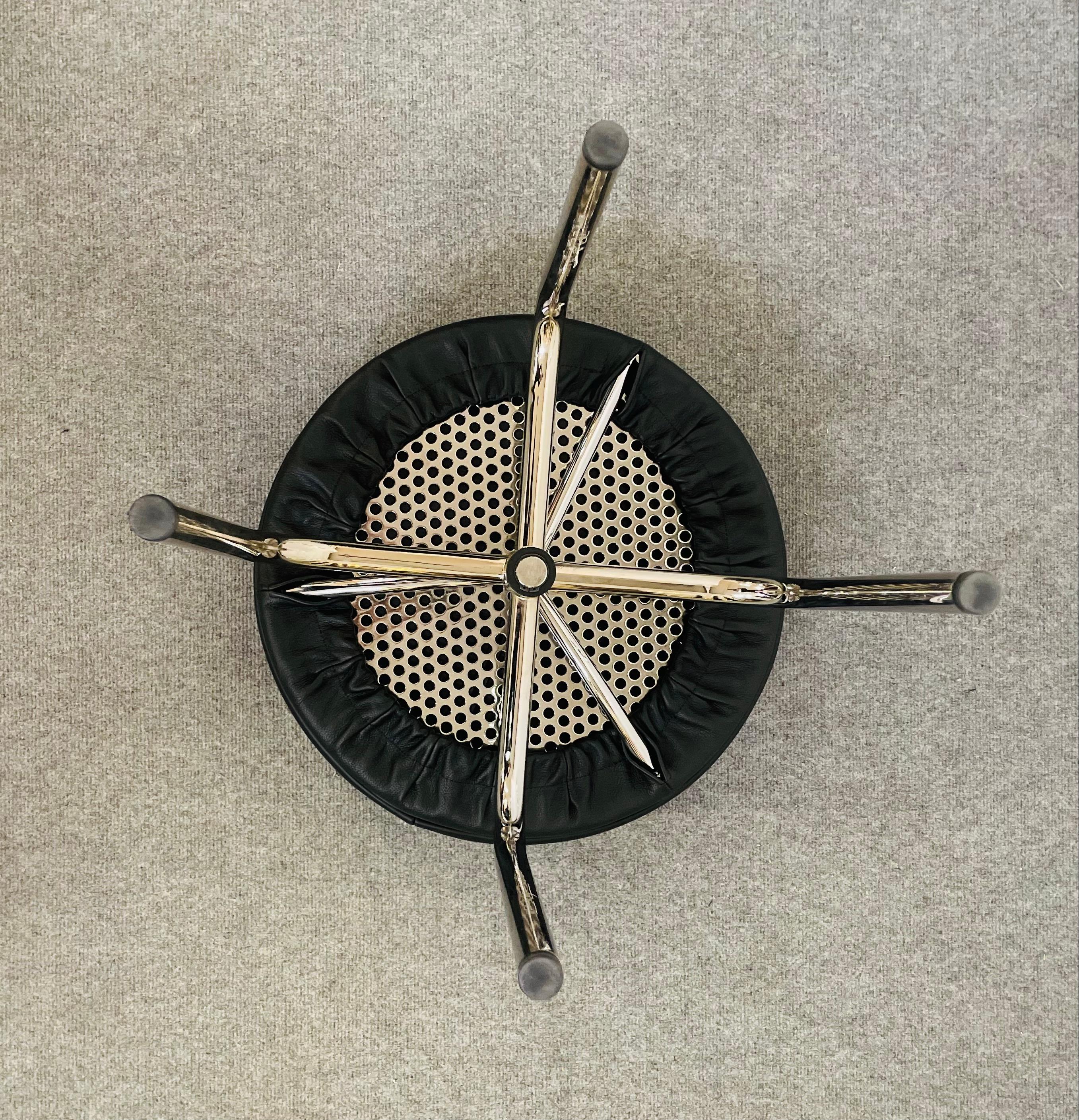 Steel LC8 model stool, Charlotte Perriand, Le Corbusier for Cassina For Sale