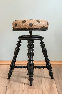 Sgabello Pois Antique Wood Stool by Yukiko Nagai
