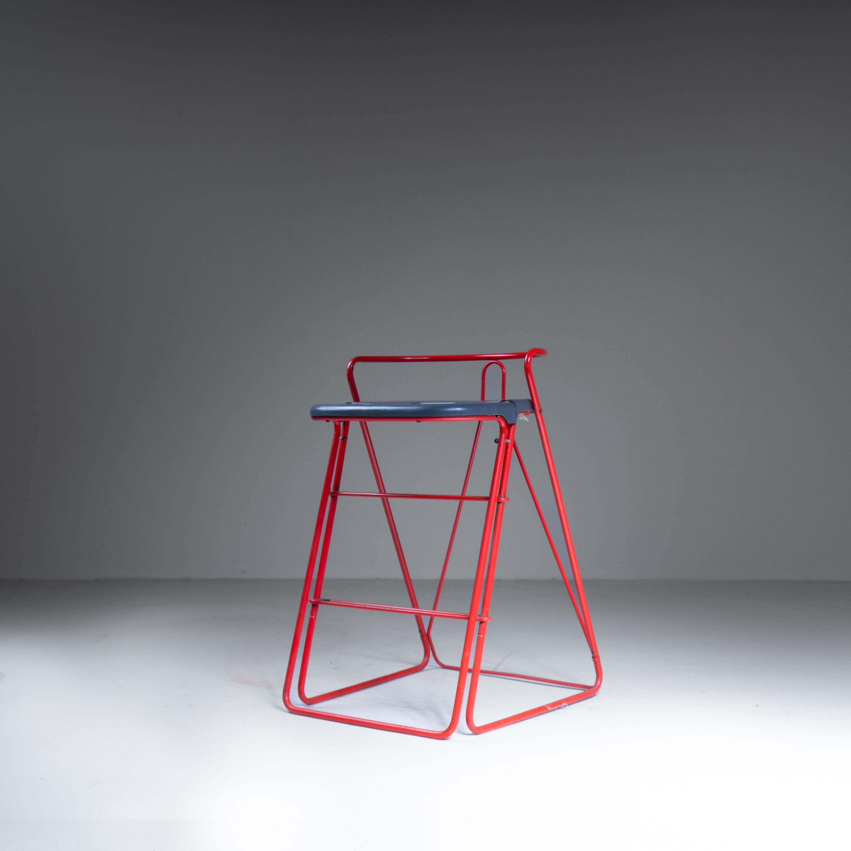 Stool - red ladder by Norda, 1970 For Sale 11
