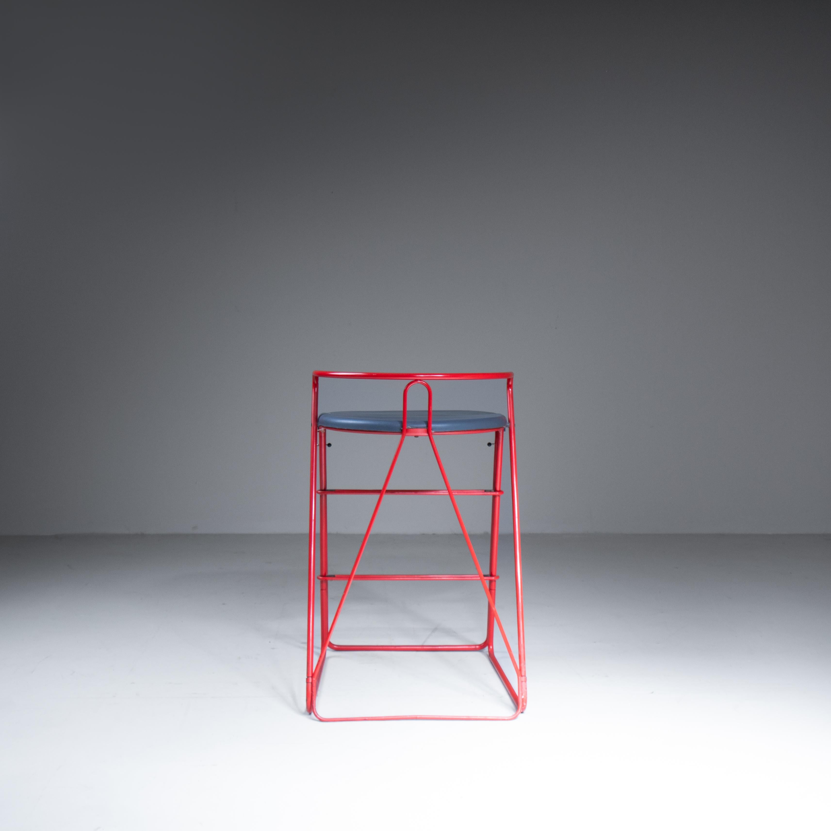 Late 20th Century Stool - red ladder by Norda, 1970 For Sale