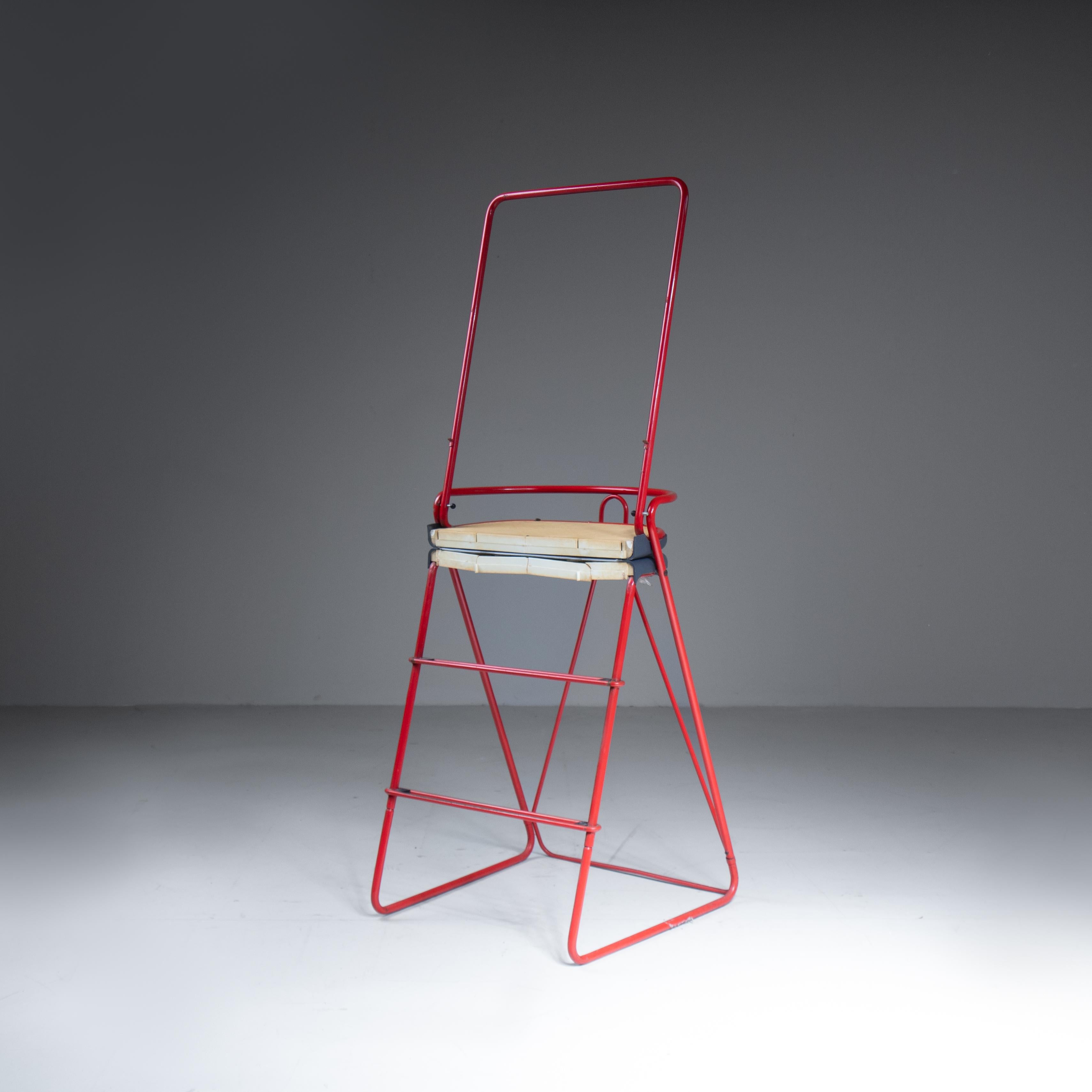 Stool - red ladder by Norda, 1970 For Sale 1