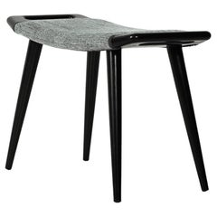 Sgabello scandinavo anni ’60 laccato nero