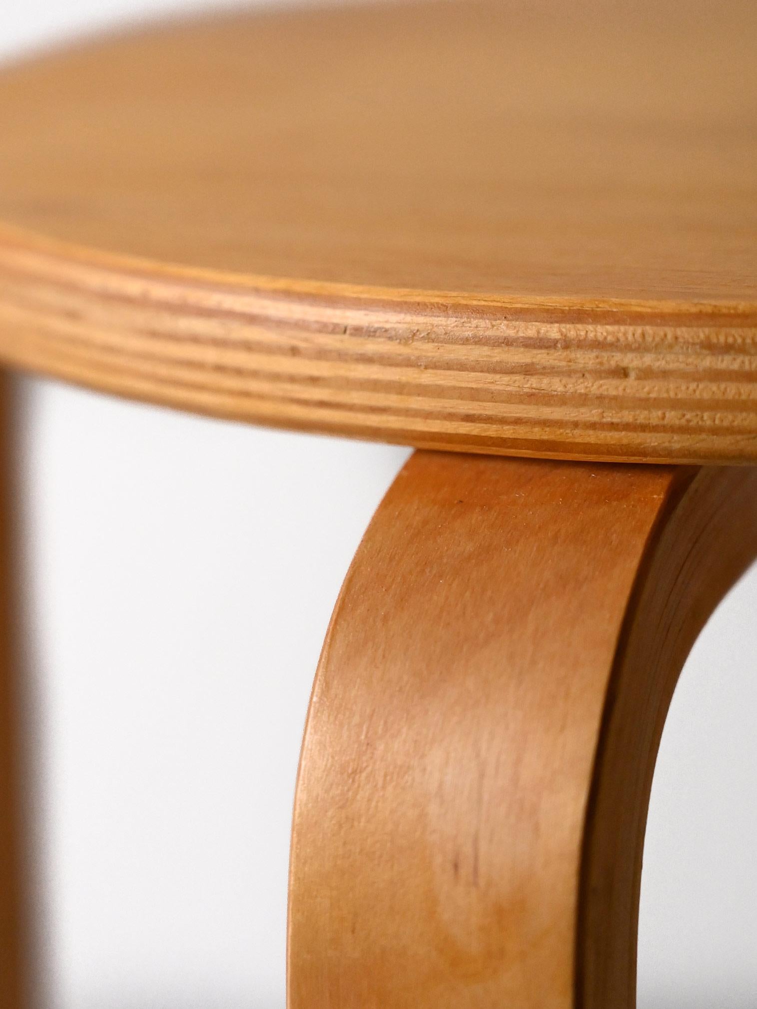 Wood Swedish vintage stool For Sale