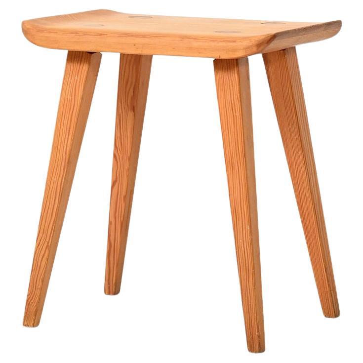 Swedish vintage stool "Visingsö" by Carl Malmsten For Sale