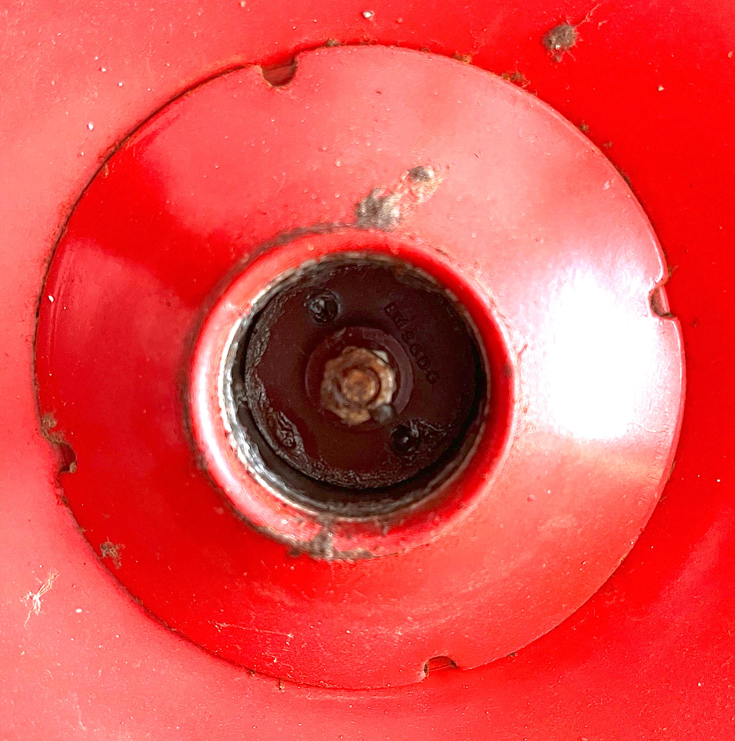 Sgabello Tractor rosso di Etienne Fermigier pour Mirima 5