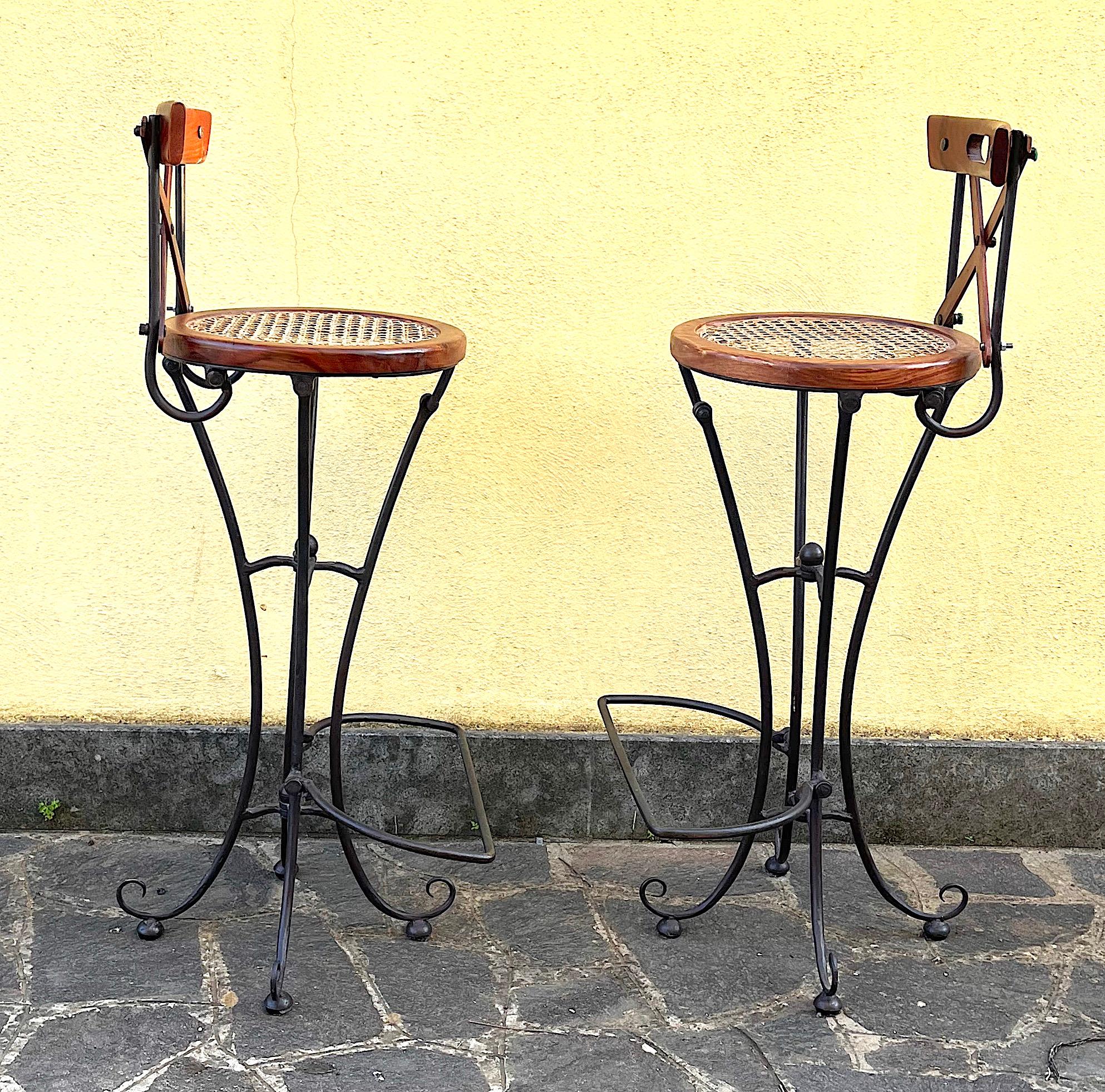 Italian Industrial iron stool For Sale
