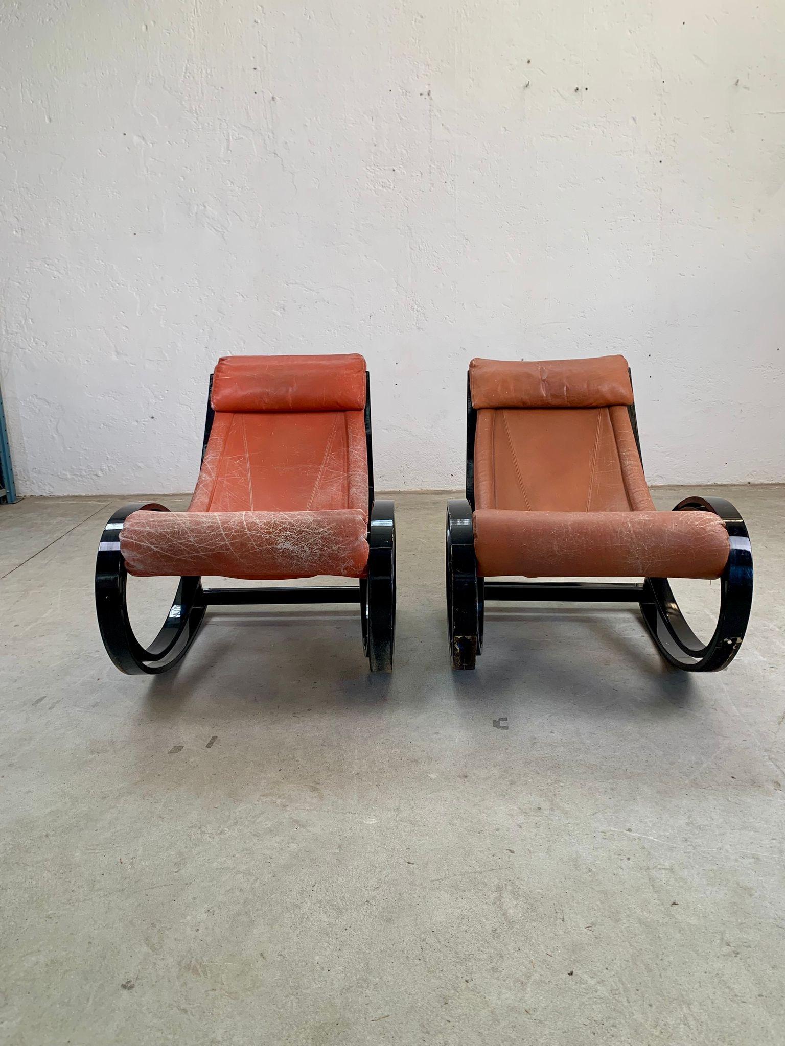 Mid-20th Century Fauteuils Sgarsul par Gae Aulenti pour Poltronova, Italie, années 1960 en vente