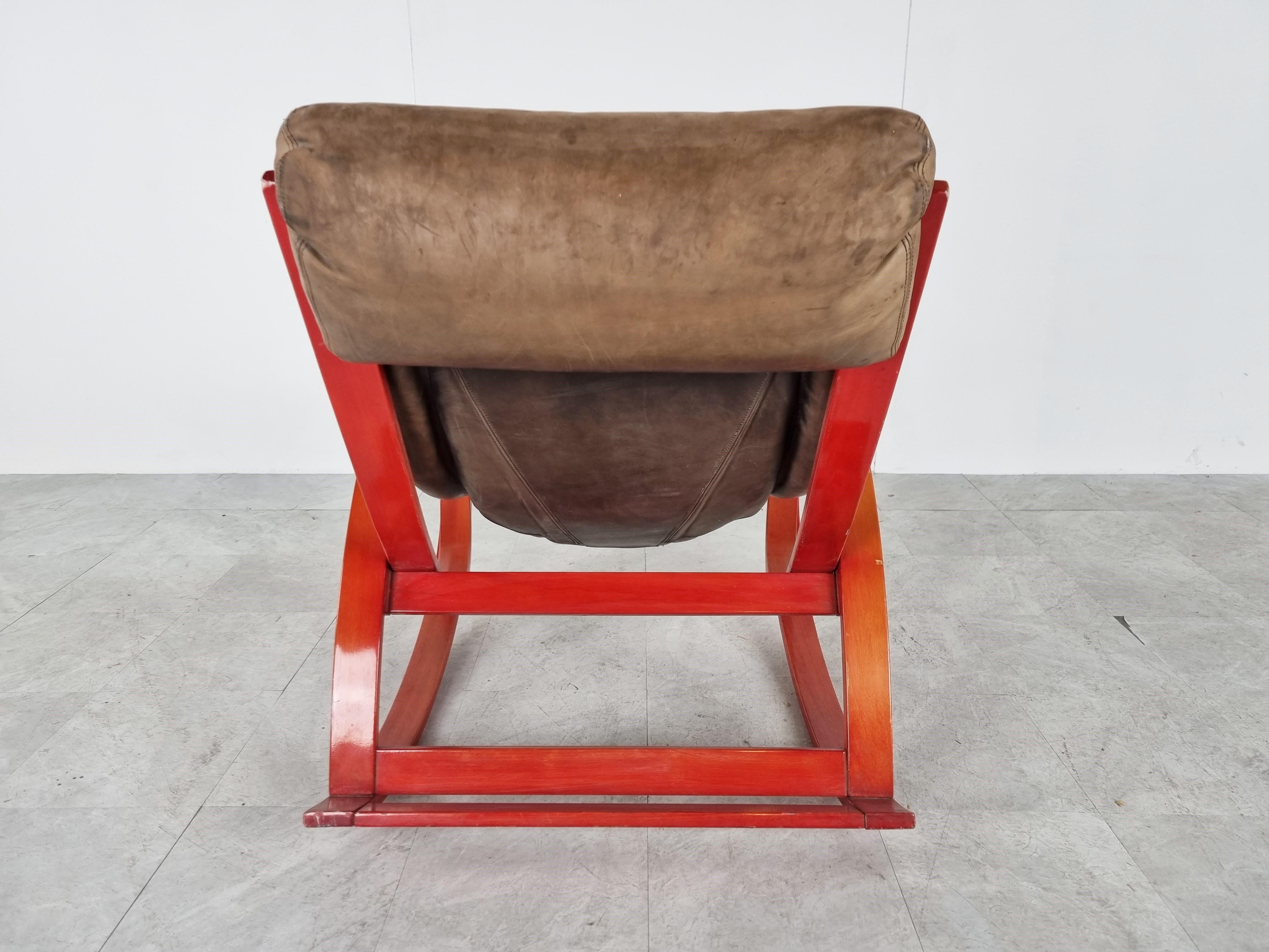 Mid-20th Century Sgarsul Rocking Chair by Gae Aulenti for Poltronova, 1960s For Sale