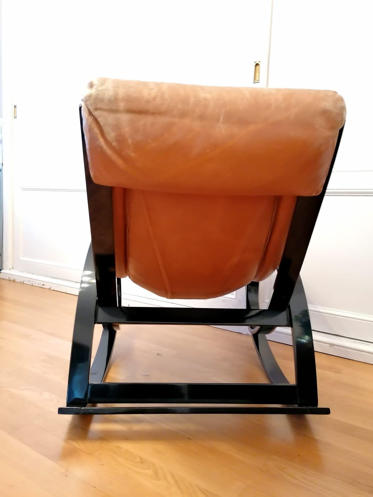 Sgarsul Rocking Chair by Gae Aulenti from Poltronova, Italy, 1960s In Good Condition In Lucca, IT