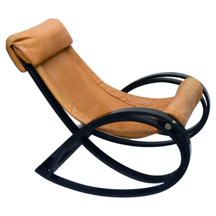 Sgarsul Rocking Chair Designed by Gae Aulenti for Poltronova For Sale