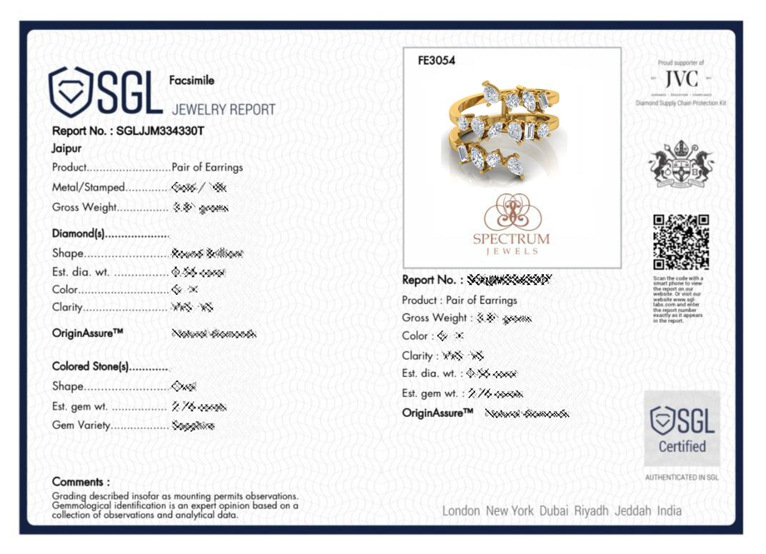 SGL Certified 2.15 Carat SI Clarity HI Color Diamond Yellow Gold Spiral Ring In New Condition For Sale In Diera, Dubai