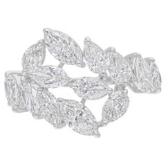 Bague en or blanc 18 carats avec diamant poire marquise de 2,86 carats certifié SGL SI/H