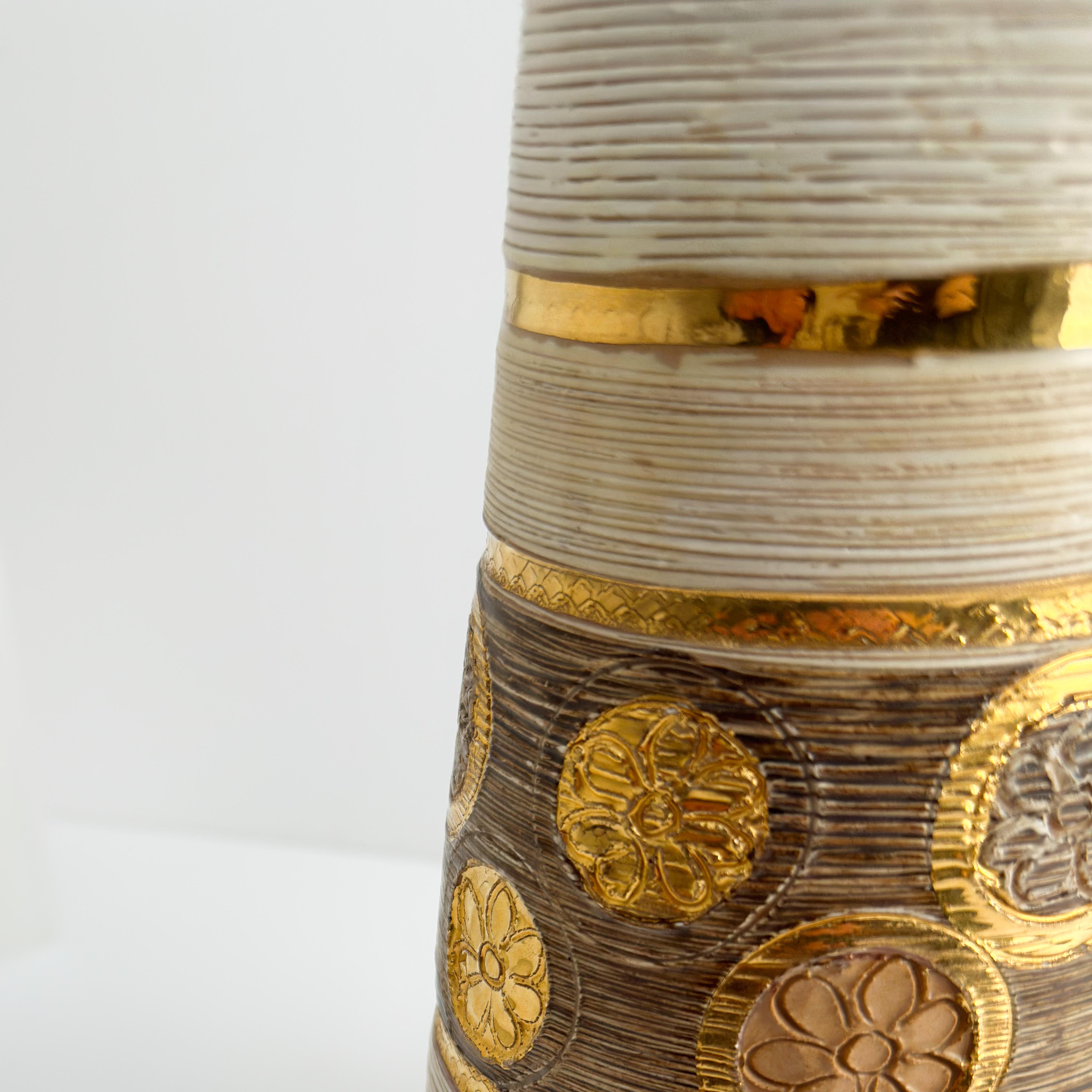 Italian Mid-Century Conical Sgraffito Vase Fratelli Fanciullacci Elbee in vendita 1