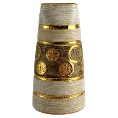 Italian Mid-Century Conical Sgraffito Vase Fratelli Fanciullacci Elbee