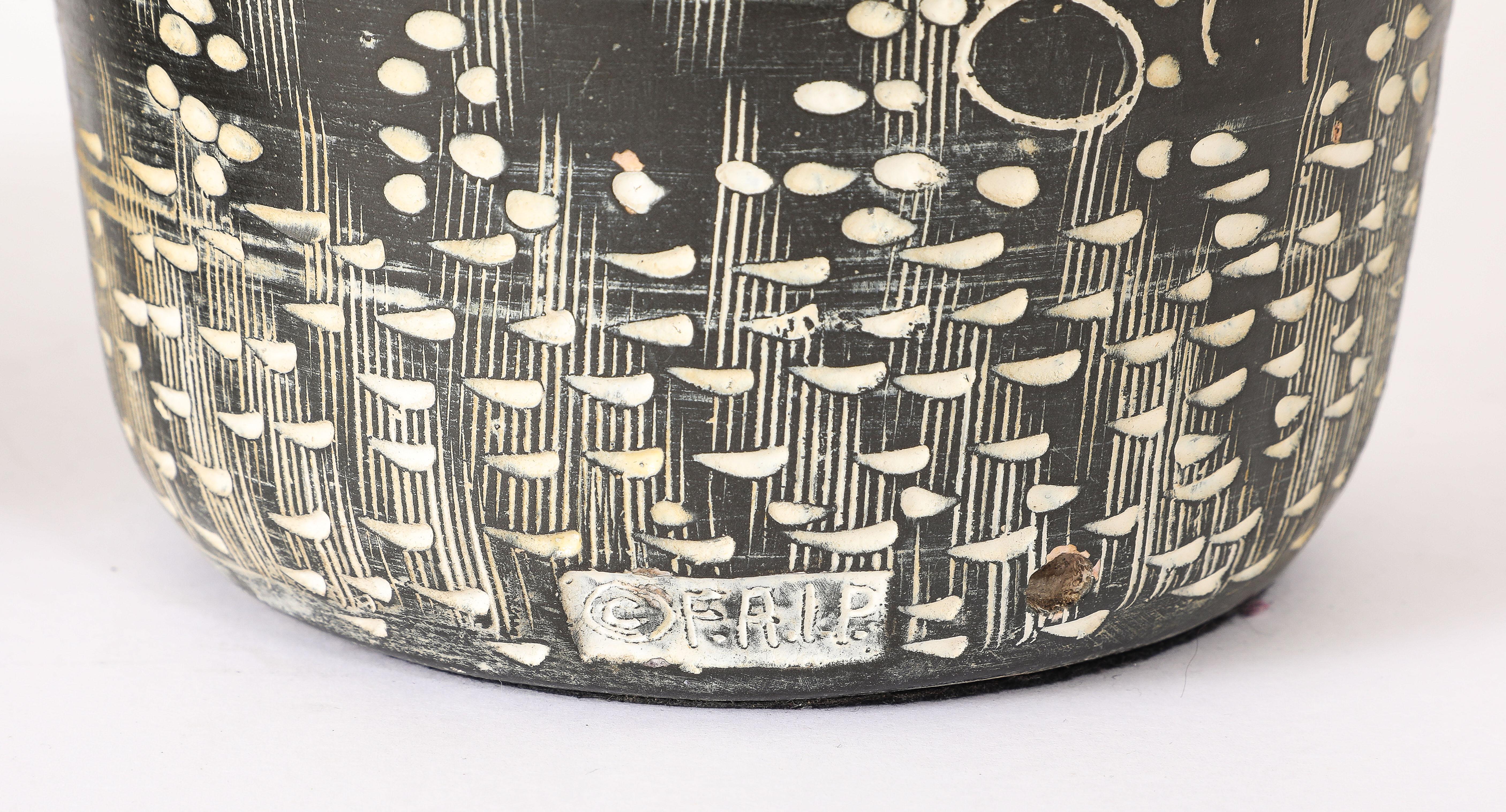 Sgrafitto Table Lamps, Italy 1960's For Sale 5