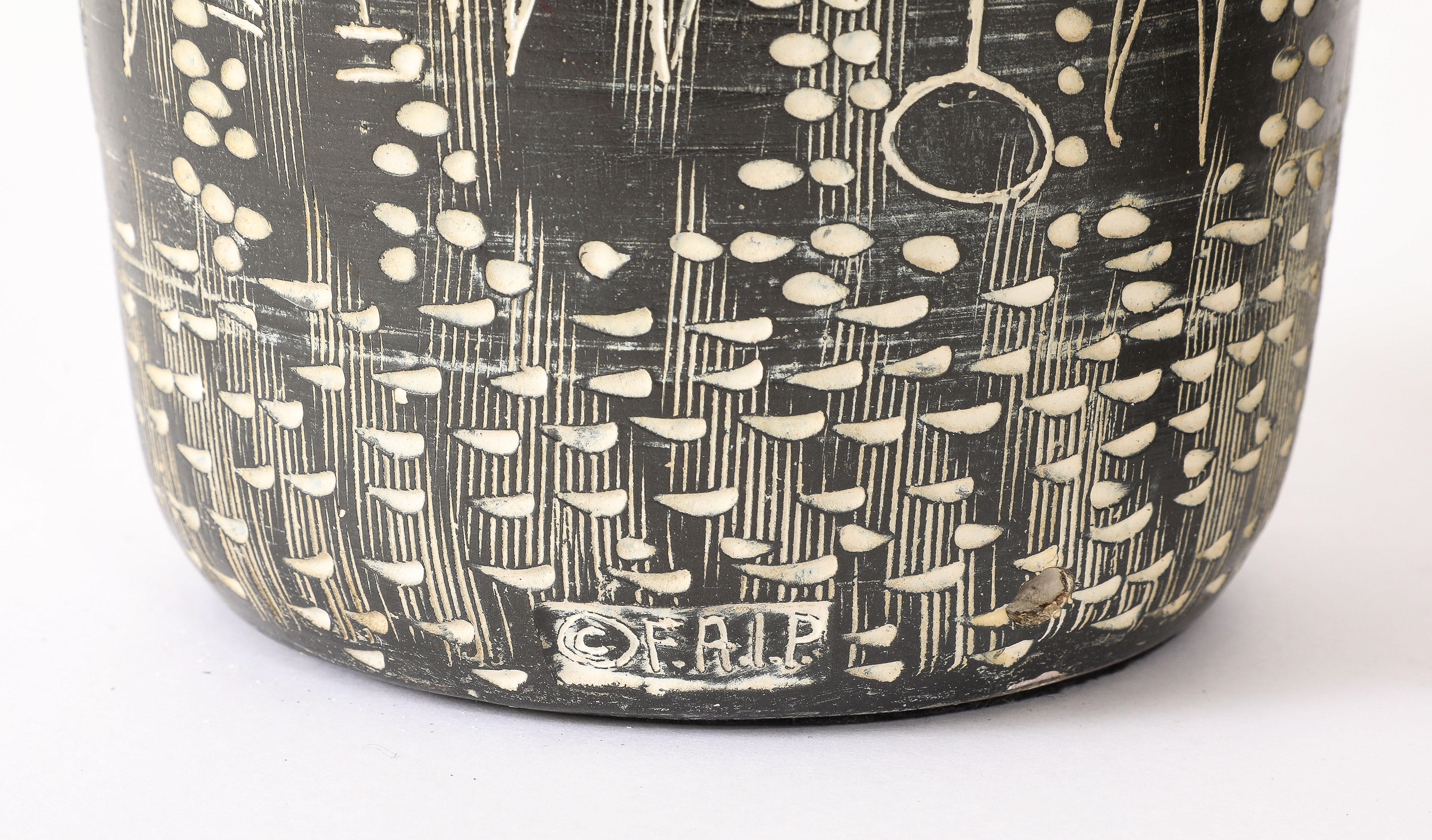Sgrafitto Table Lamps, Italy 1960's For Sale 6