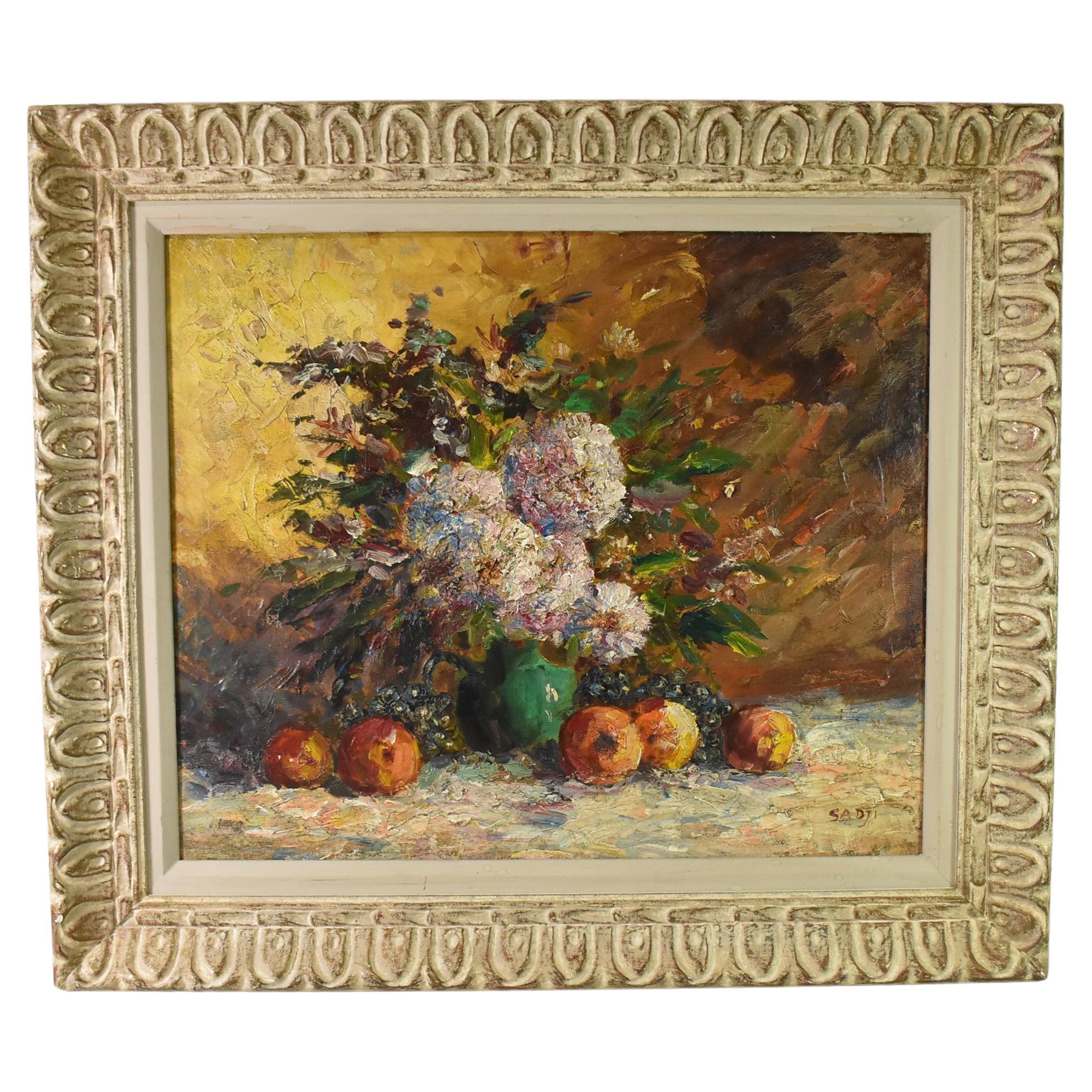 Sha Qi Sadji Floral Oil Painting on Canvas
