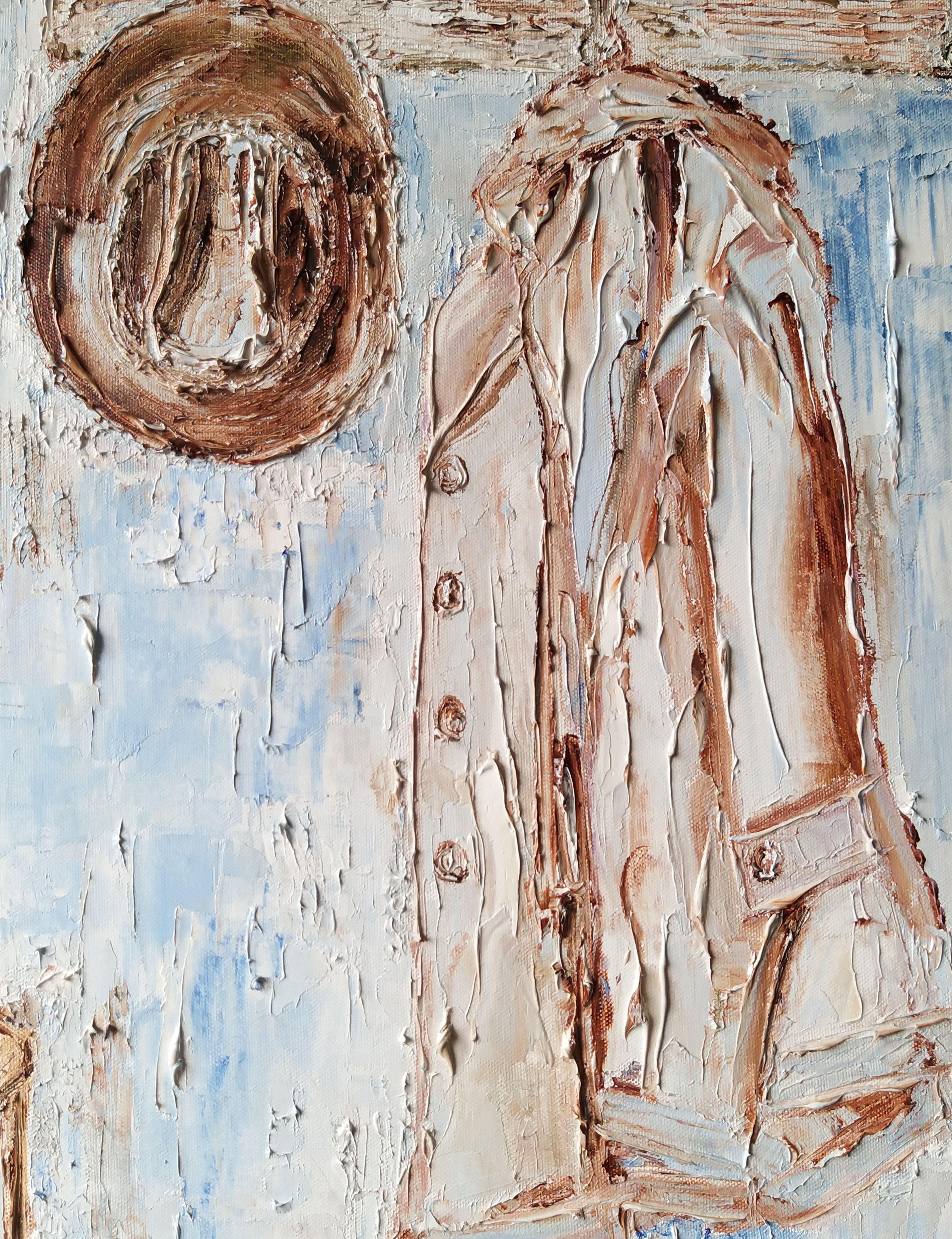 The Coat, Painting, Oil on Canvas For Sale 1