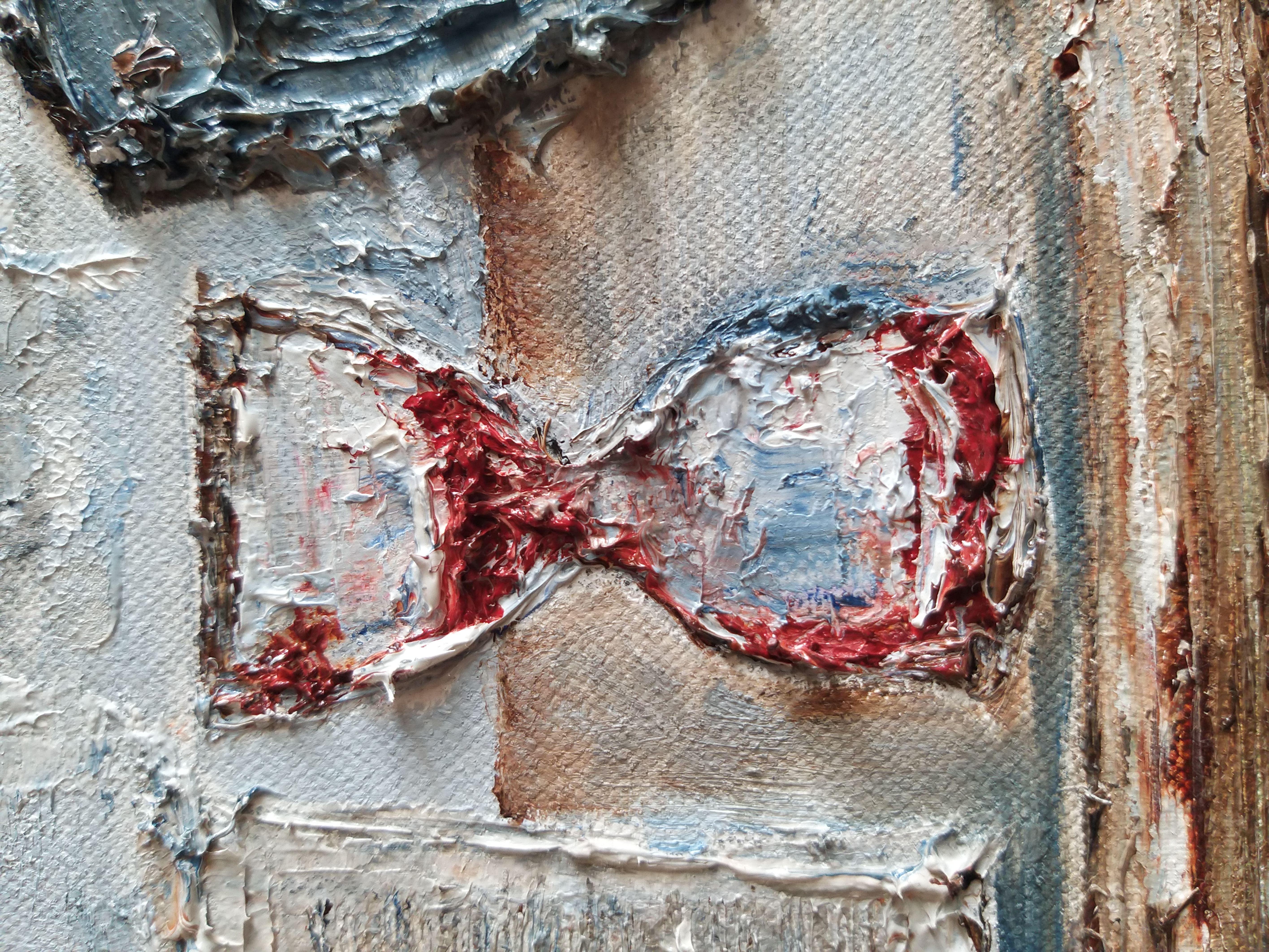 Das Motorrad, Gemälde, Öl auf Leinwand (Zeitgenössisch), Painting, von Shabana  Godhrawala 