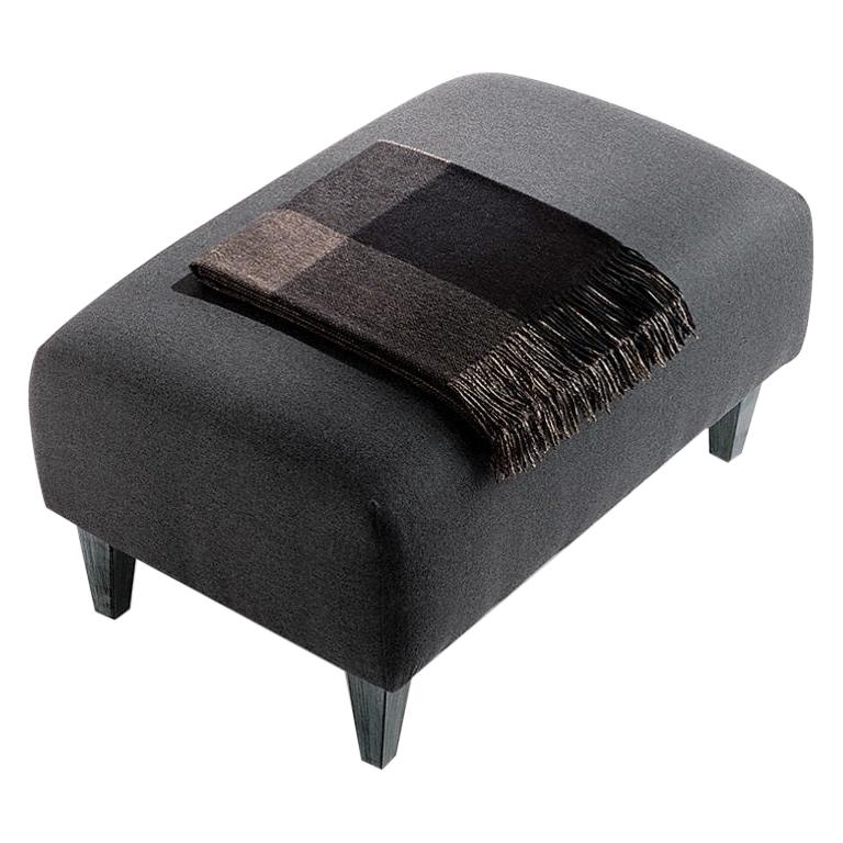 SHABBINO Upholstered Wooden Stool Covered with Flannel For Sale