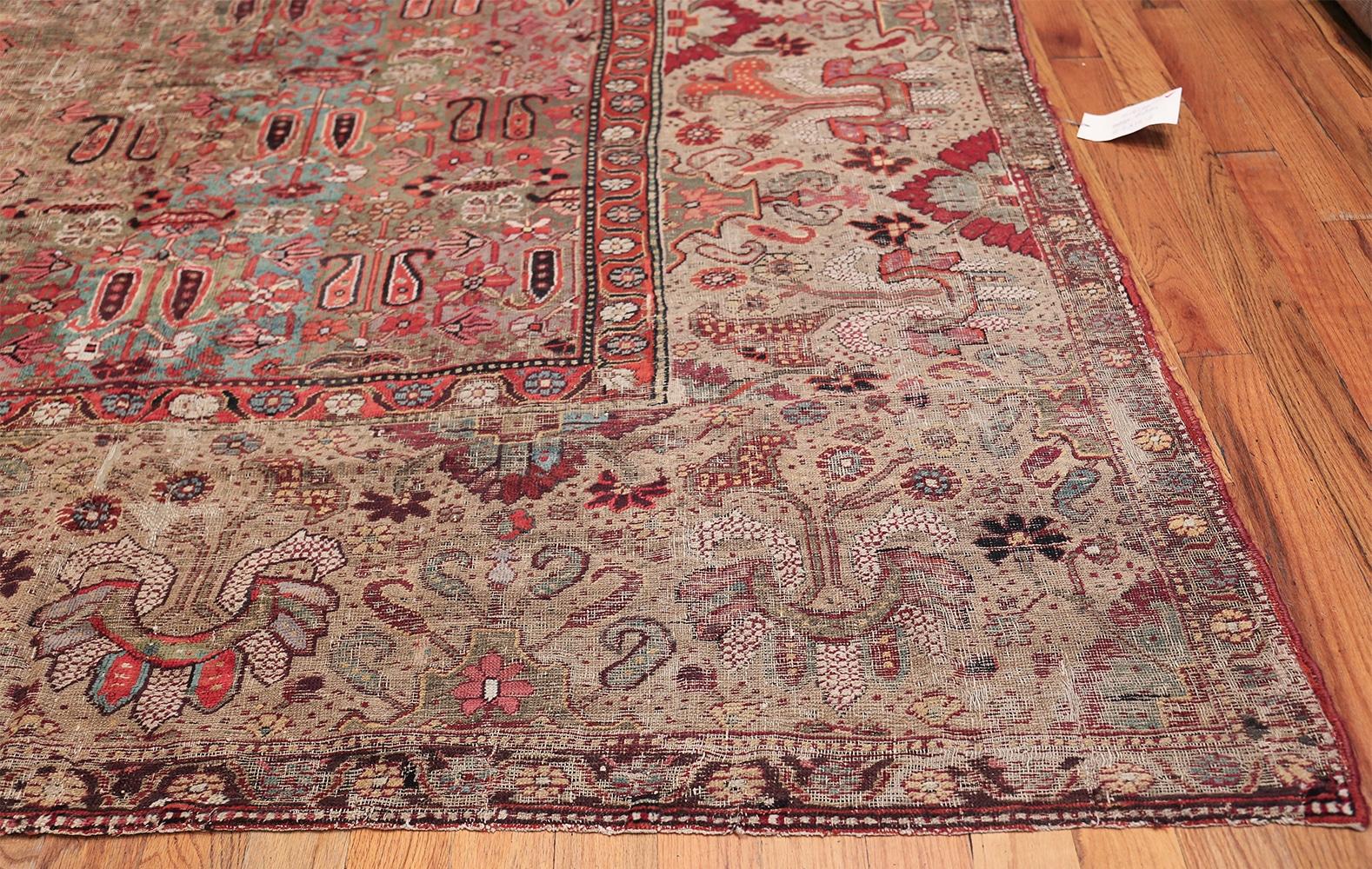 Hand-Knotted 18th Century Antique Deccan Indian Rug. 11 ft x 15 ft 5 in  For Sale
