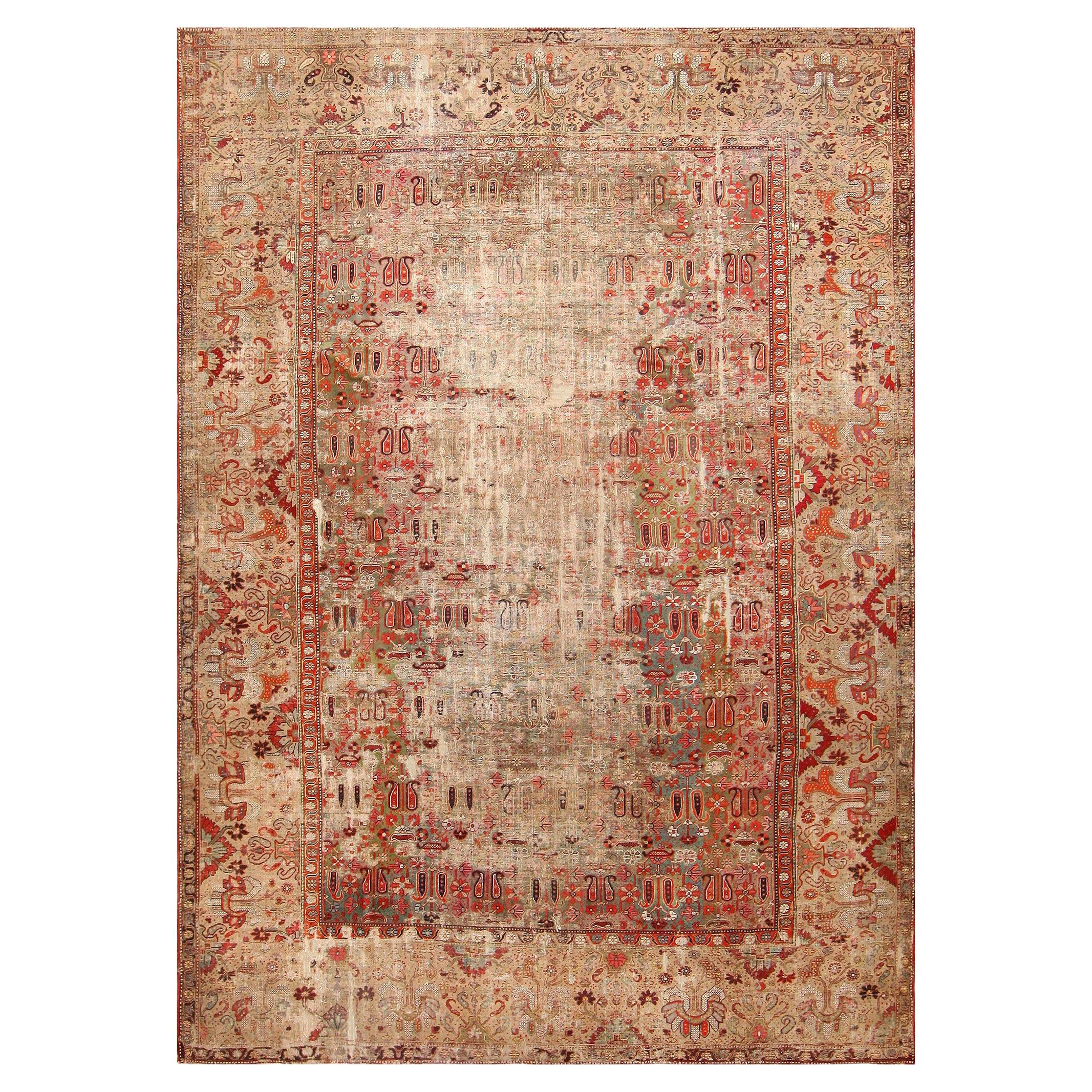 Antiker dekanischer indischer Teppich aus dem 18. Jahrhundert. 11 ft x 15 ft 5 in  im Angebot