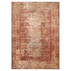 Shabby Chic 18th Century Antique Deccan Indian Rug. Size: 11 ft x 15 ft 5 in 