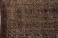 Shabby Chic Antique Indian Amritsar Rug, Brown Palette, circa 1920s