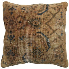 Shabby Chic Antique Persian Mahal Rug Pillow