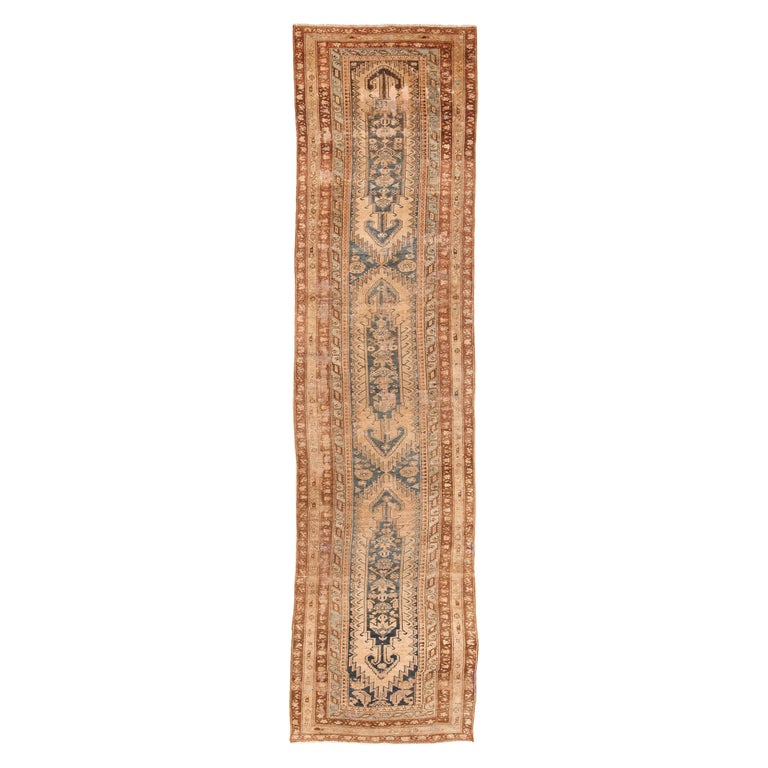 Shabby Chic Antique Persian Malayer Runner Rug Size 3 Ft 10 In X