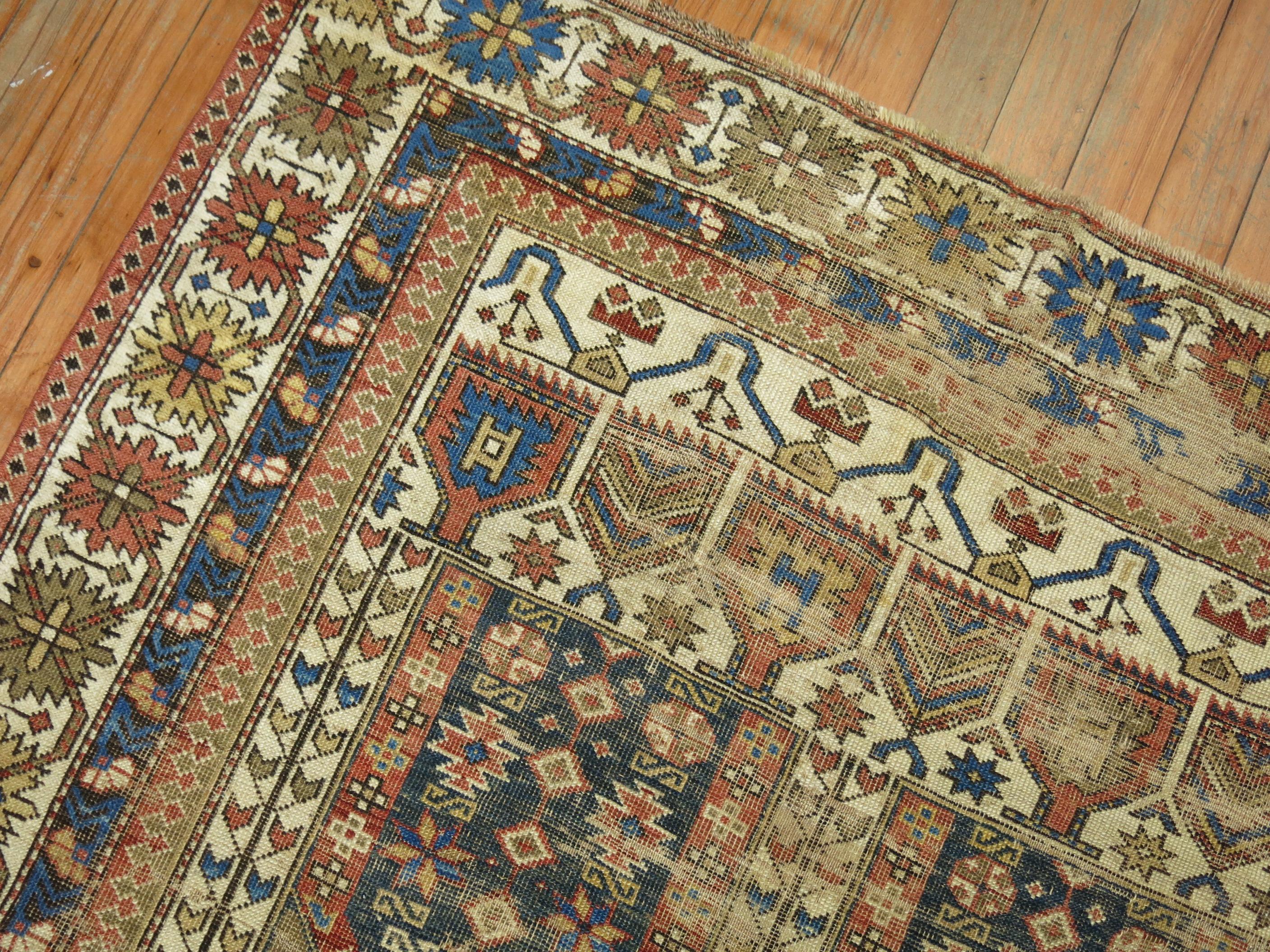 19th Century Caucasian Rug For Sale 2