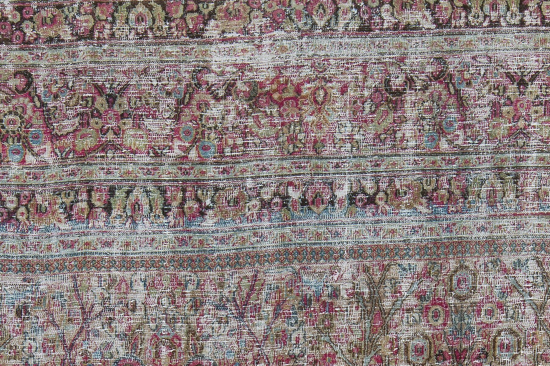 Hand-Woven Shabby Chic Distressed Persian Oversize Carpet For Sale