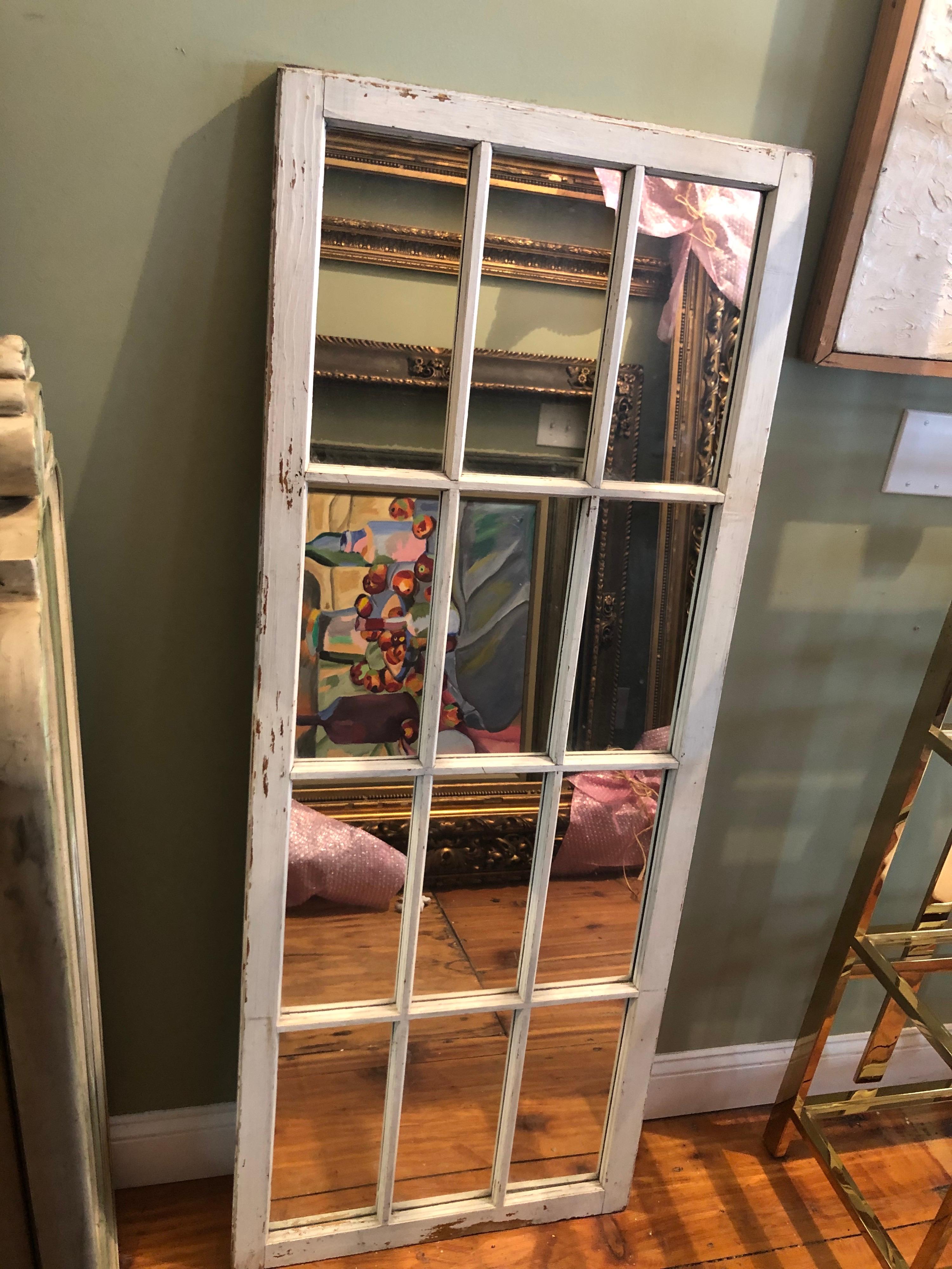 Large Shabby Chic Farmhouse Palladian Mirror 1