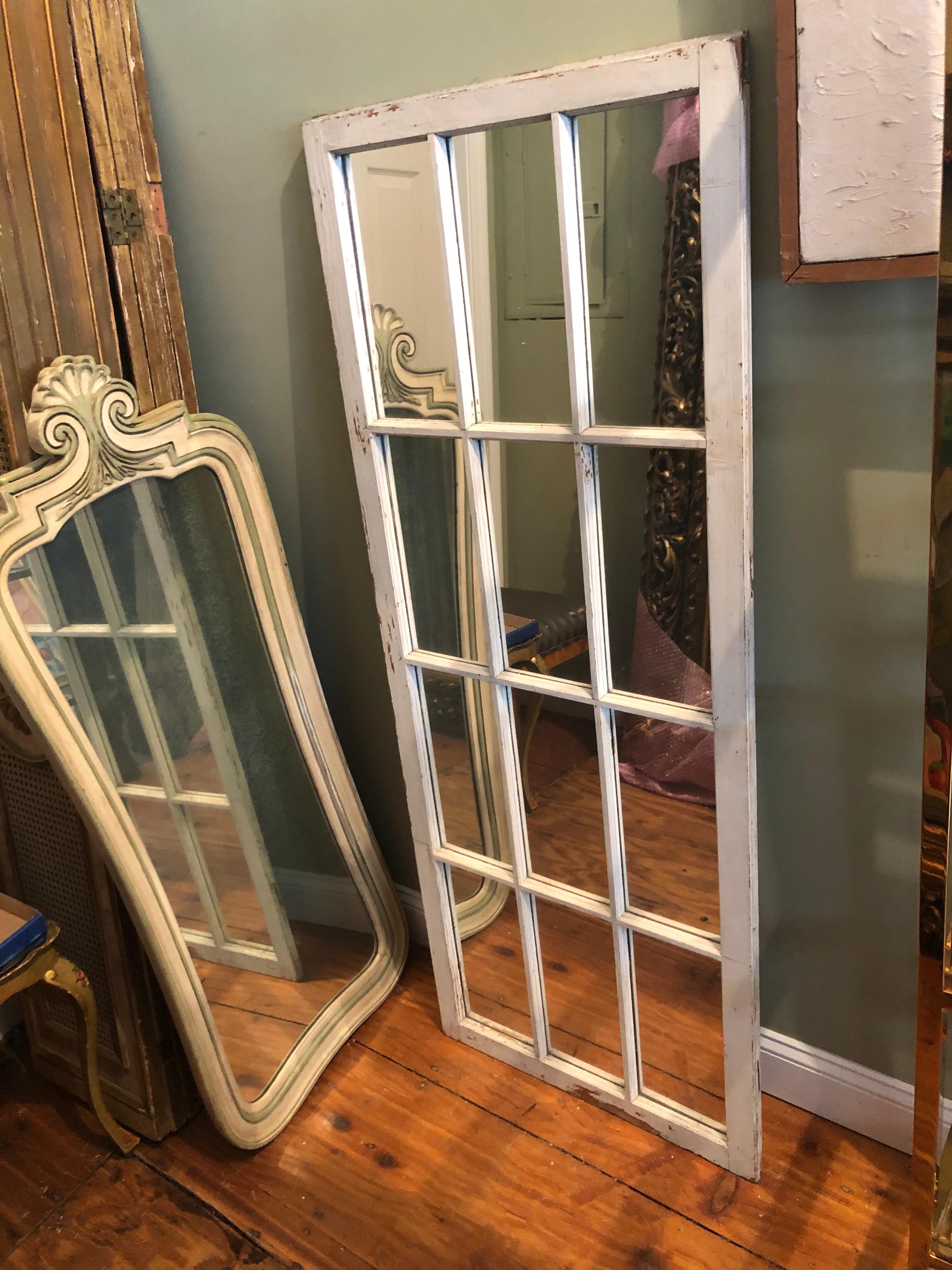 Large Shabby Chic Farmhouse Palladian Mirror 2